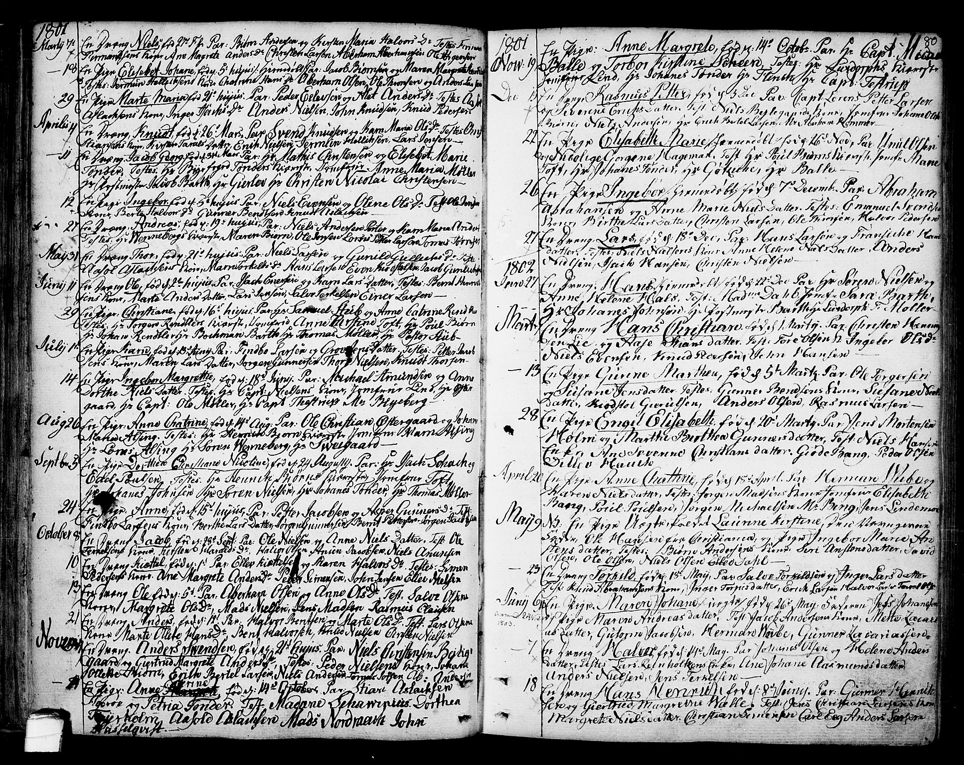 Kragerø kirkebøker, SAKO/A-278/F/Fa/L0002: Parish register (official) no. 2, 1767-1802, p. 80