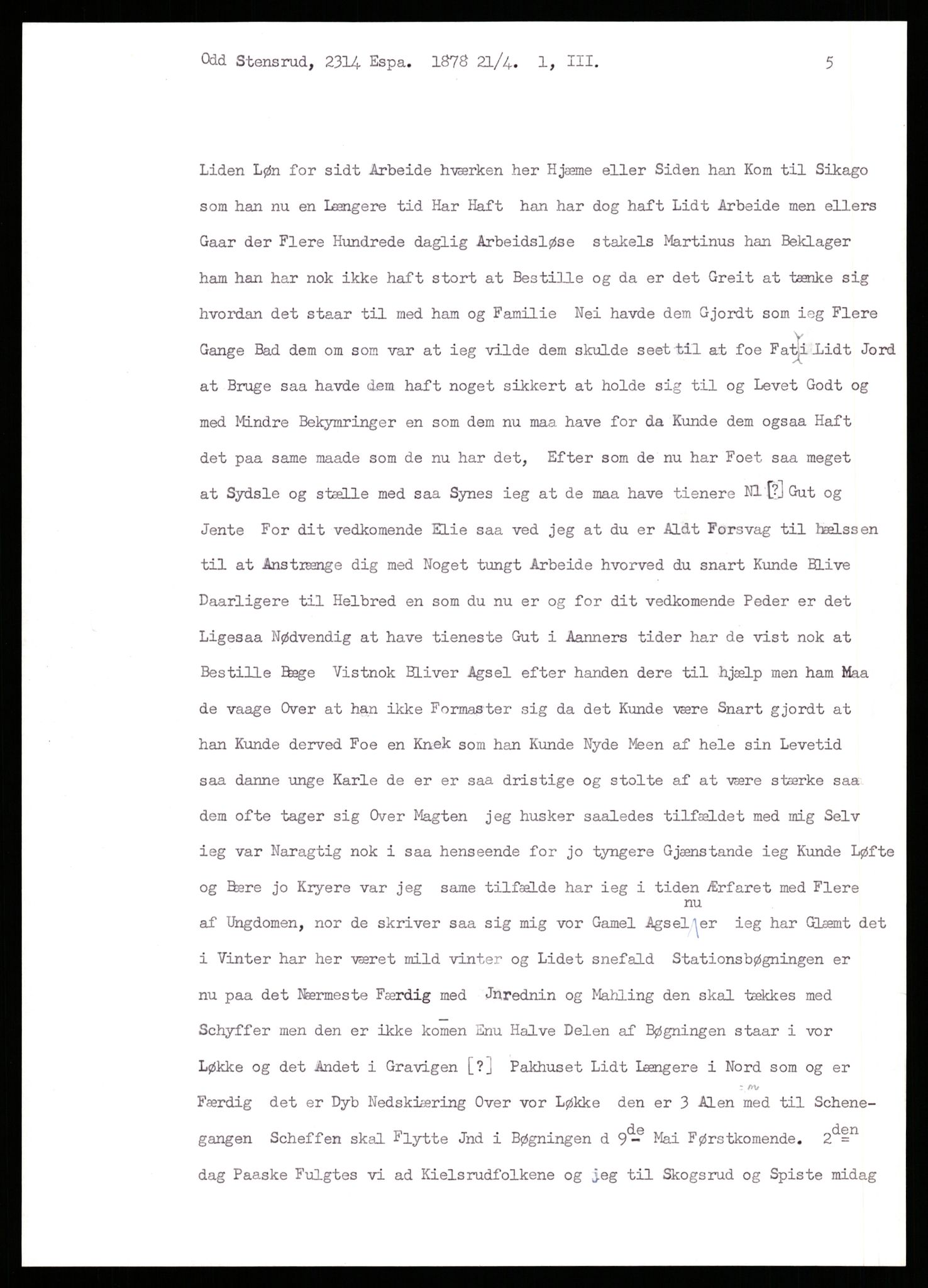 Samlinger til kildeutgivelse, Amerikabrevene, AV/RA-EA-4057/F/L0009: Innlån fra Hedmark: Statsarkivet i Hamar - Wærenskjold, 1838-1914, p. 726