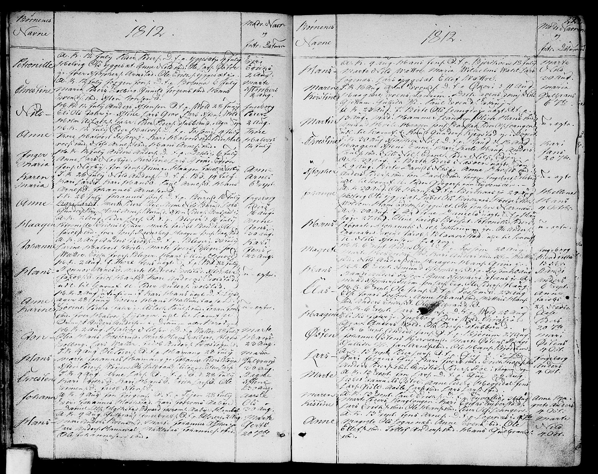 Asker prestekontor Kirkebøker, AV/SAO-A-10256a/F/Fa/L0005: Parish register (official) no. I 5, 1807-1813, p. 22