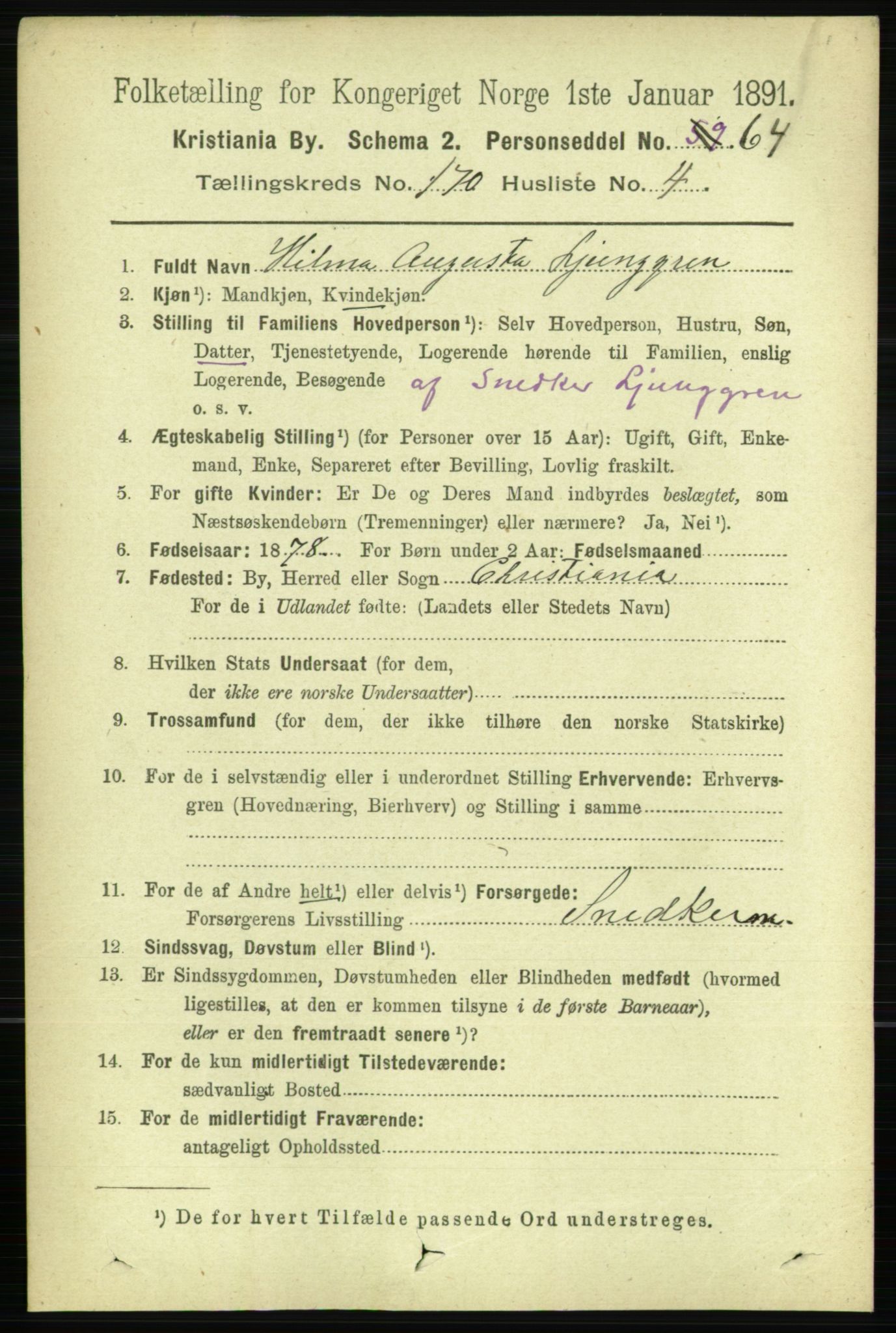 RA, 1891 census for 0301 Kristiania, 1891, p. 99728