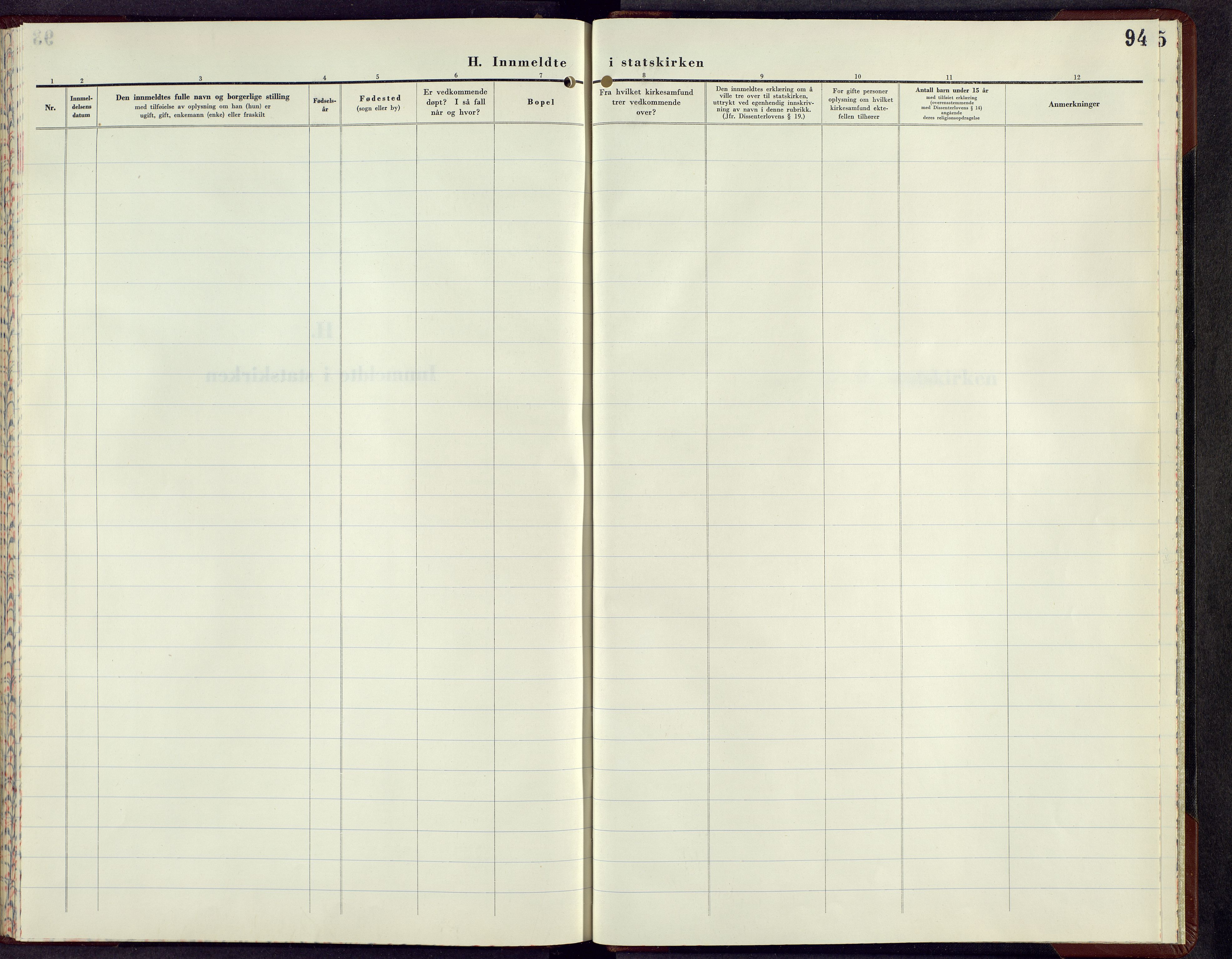 Tynset prestekontor, AV/SAH-PREST-058/H/Ha/Hab/L0016: Parish register (copy) no. 16, 1962-1962, p. 94