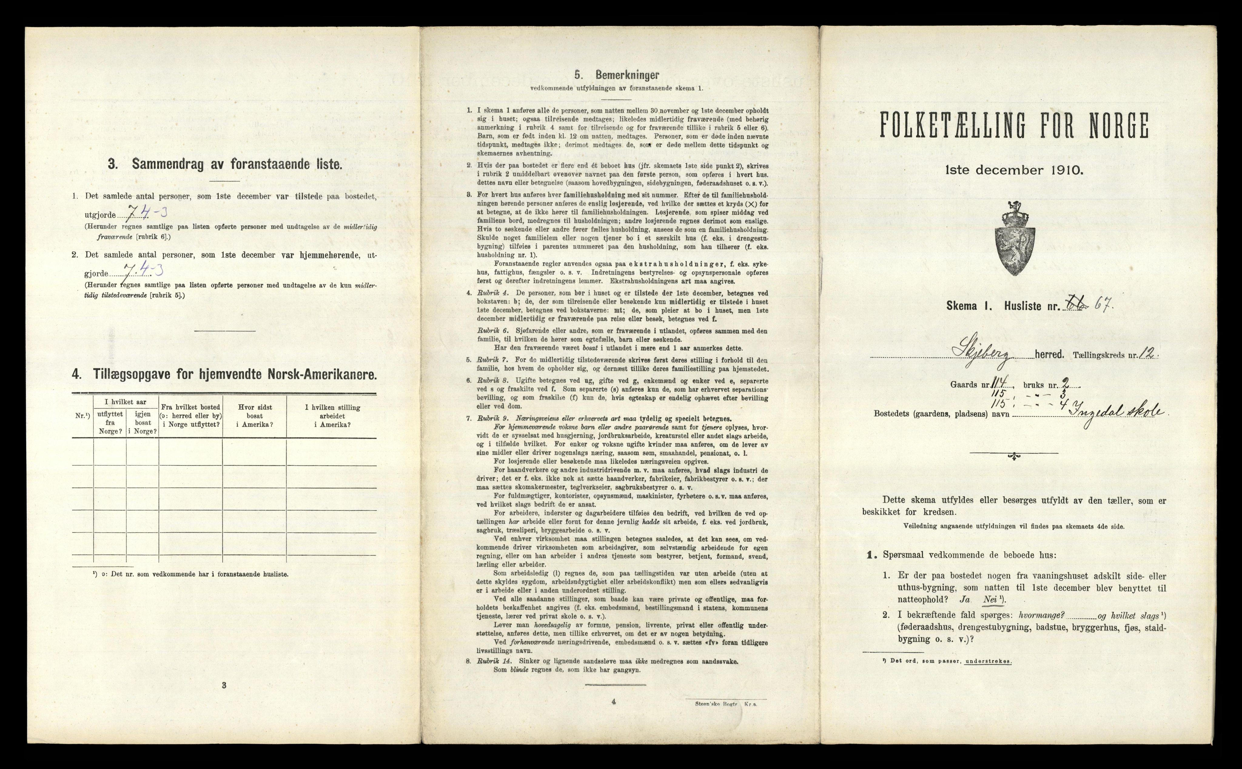 RA, 1910 census for Skjeberg, 1910, p. 1748