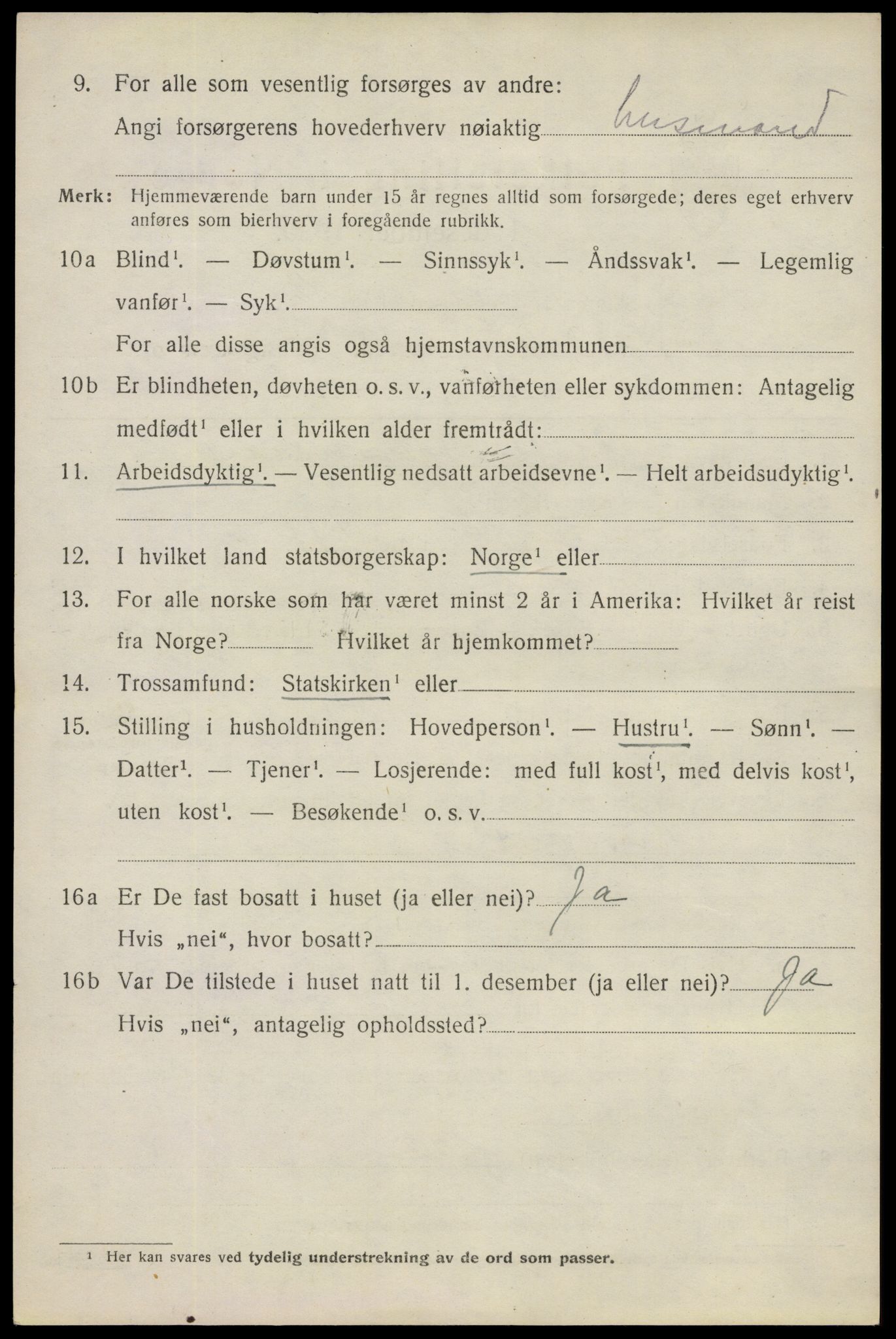 SAO, 1920 census for Spydeberg, 1920, p. 4058