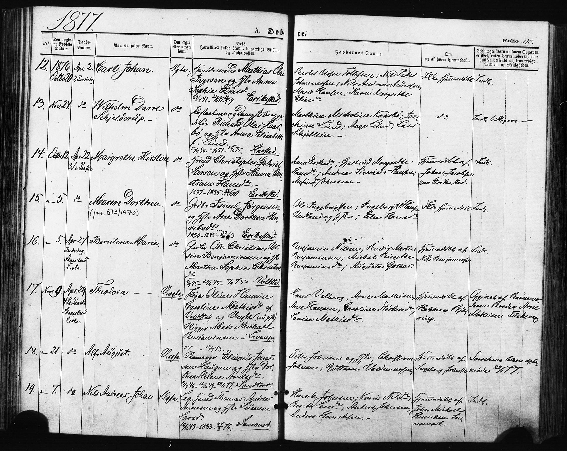 Trondenes sokneprestkontor, SATØ/S-1319/H/Ha/L0013kirke: Parish register (official) no. 13, 1870-1878, p. 110