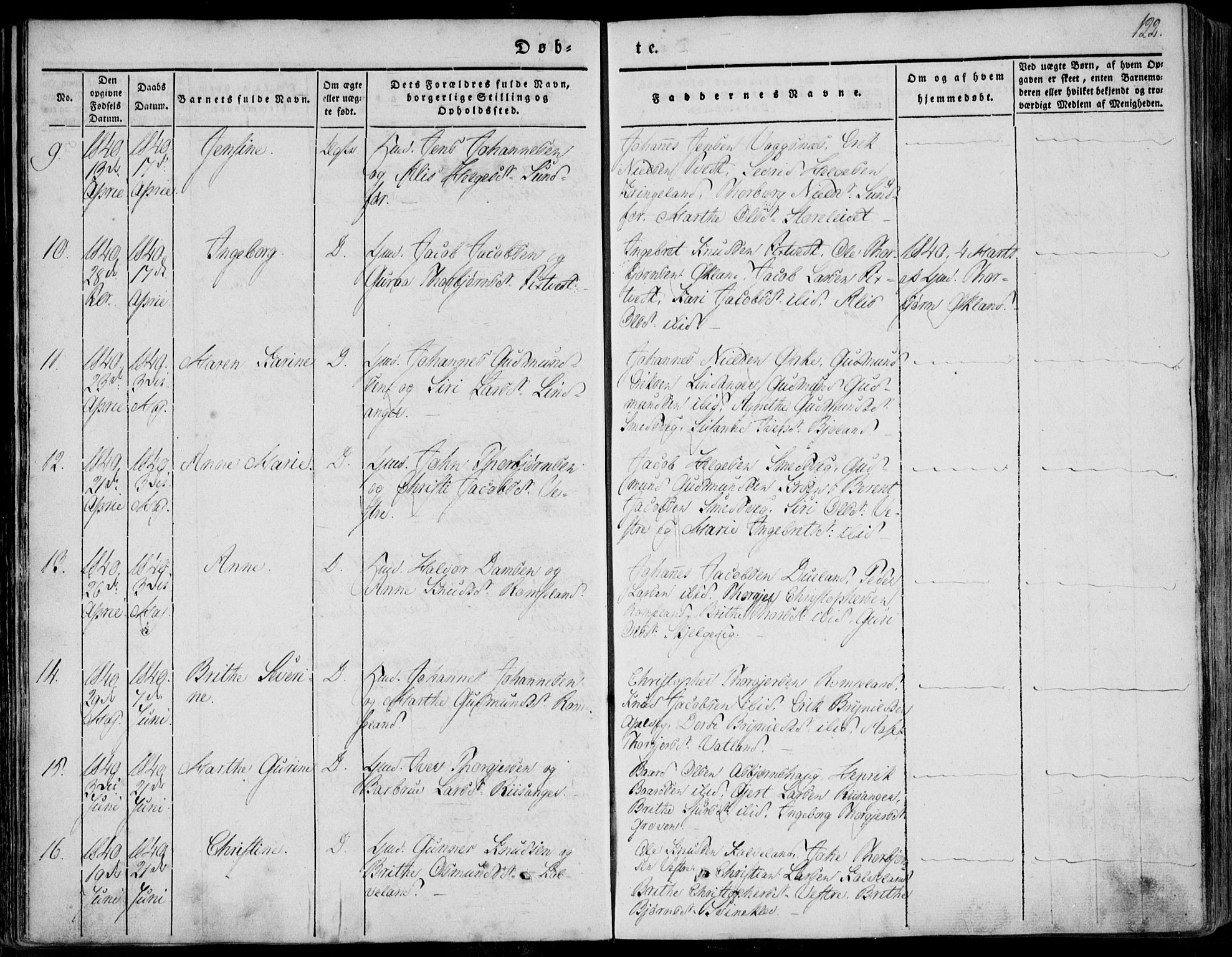 Skjold sokneprestkontor, AV/SAST-A-101847/H/Ha/Haa/L0006: Parish register (official) no. A 6.1, 1835-1858, p. 122