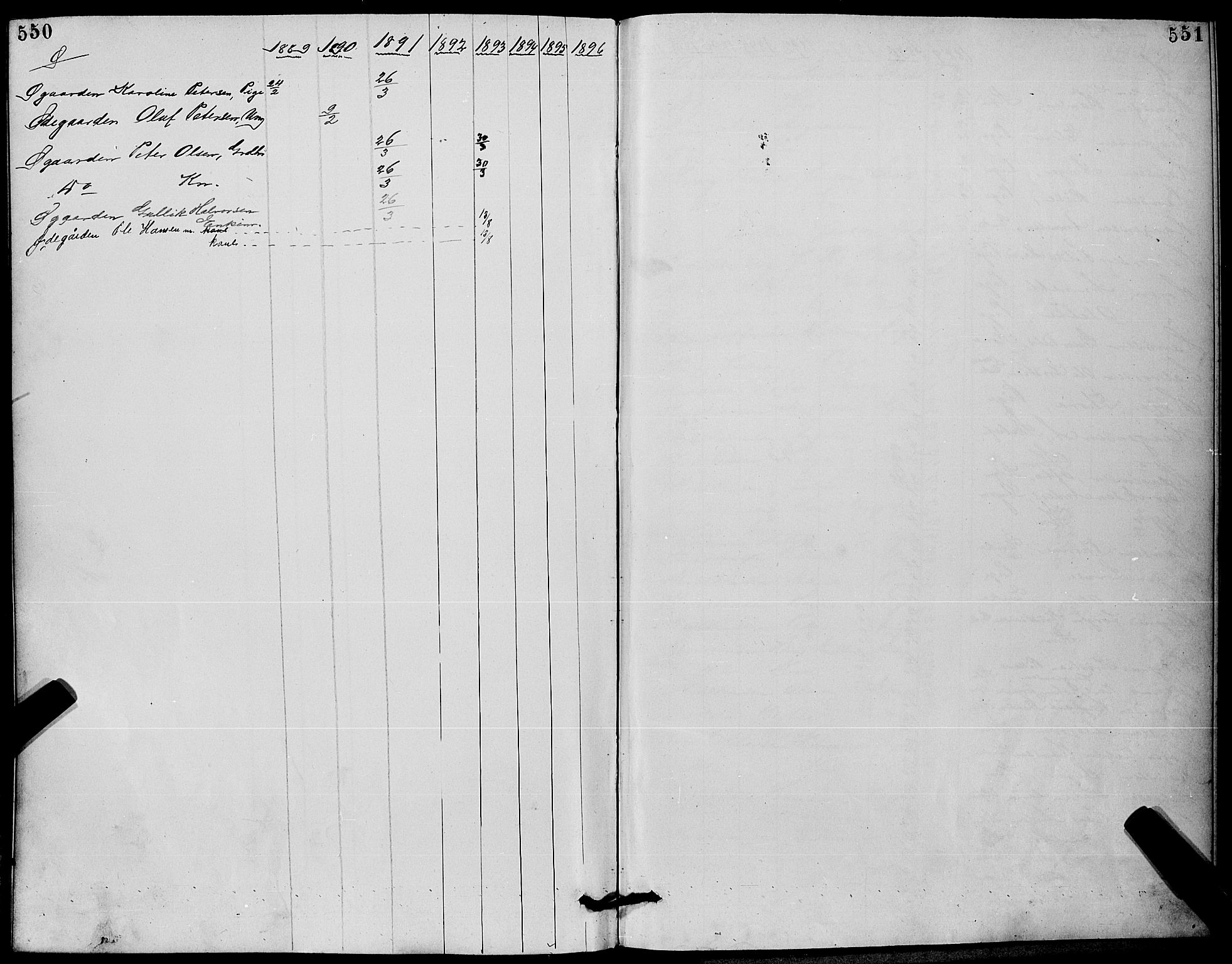 Strømm kirkebøker, AV/SAKO-A-322/G/Ga/L0002: Parish register (copy) no. I 2, 1885-1888, p. 550-551