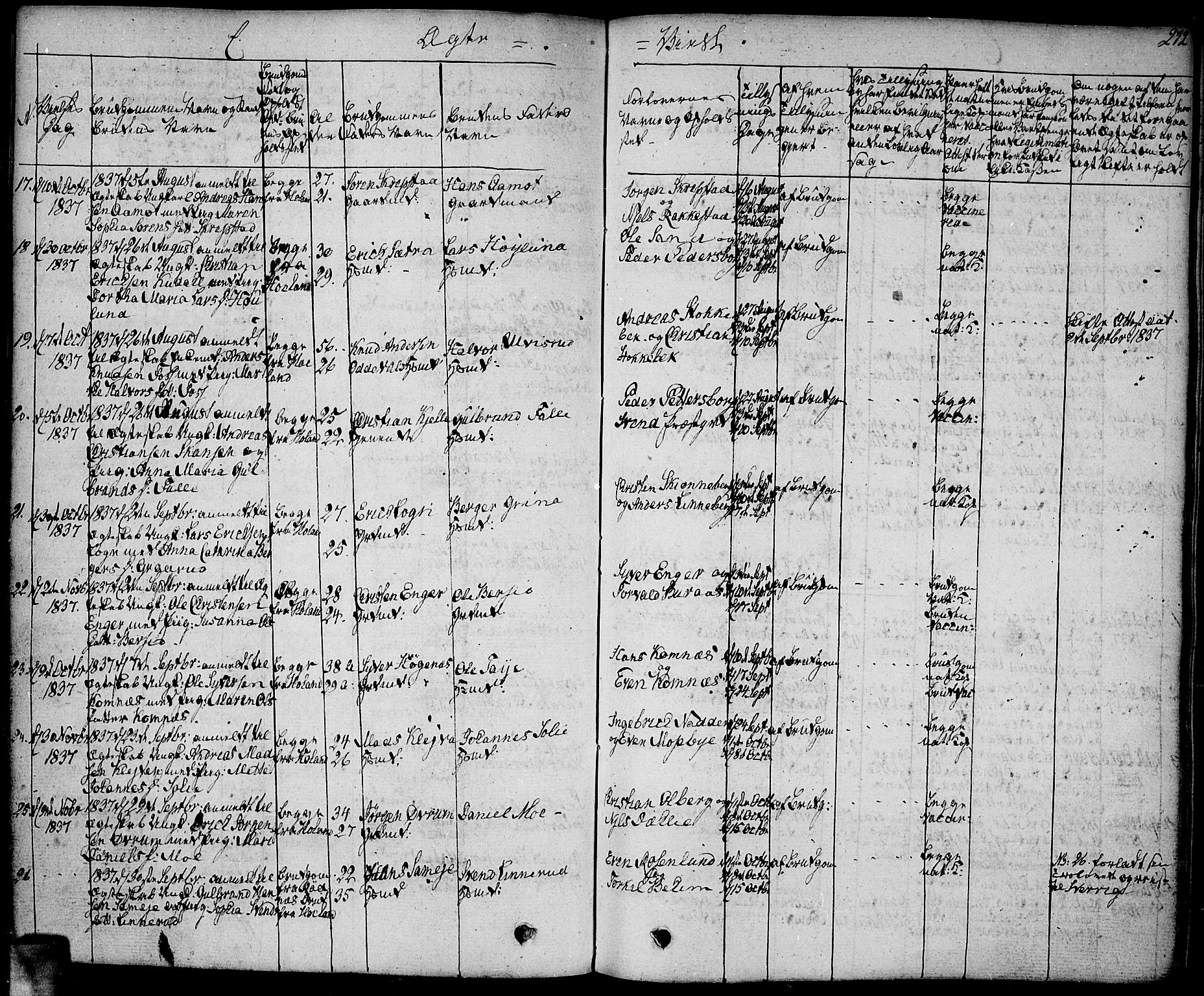 Høland prestekontor Kirkebøker, AV/SAO-A-10346a/F/Fa/L0008: Parish register (official) no. I 8, 1827-1845, p. 272