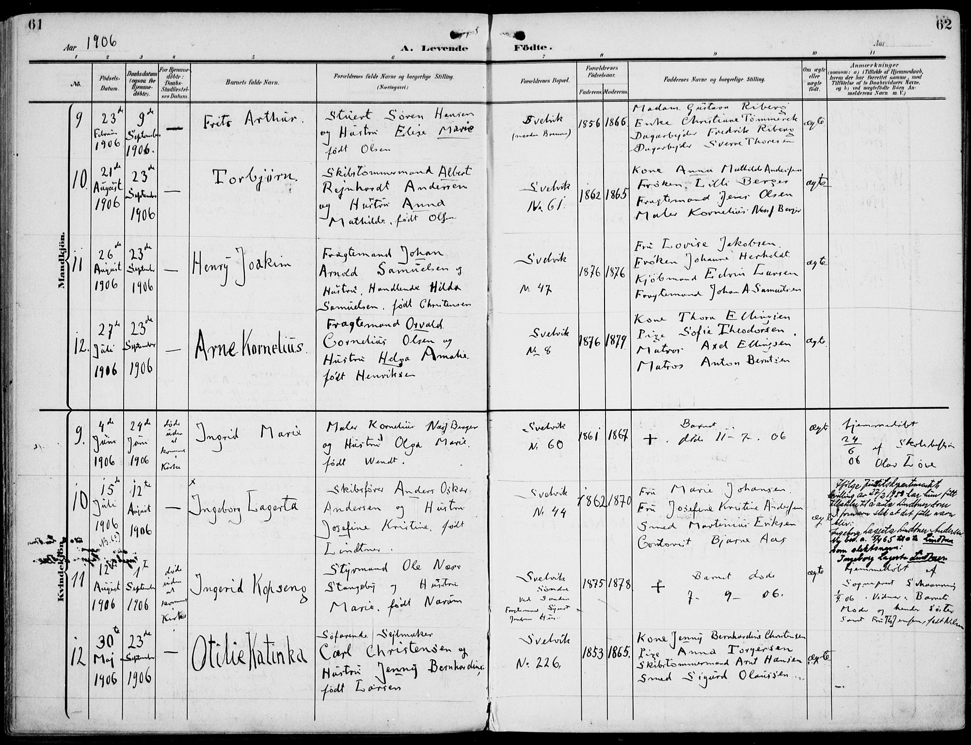 Strømm kirkebøker, AV/SAKO-A-322/F/Fb/L0002: Parish register (official) no. II 2, 1900-1919, p. 61-62