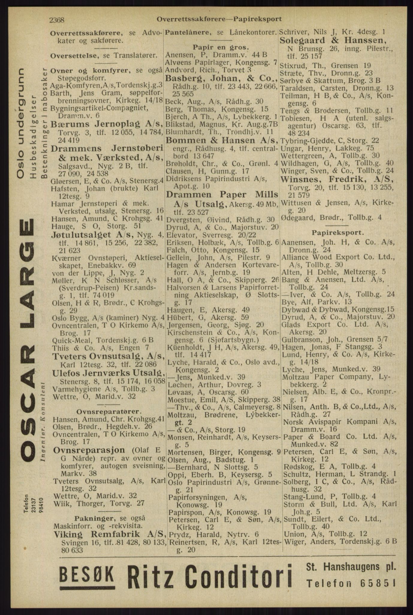 Kristiania/Oslo adressebok, PUBL/-, 1934, p. 2368