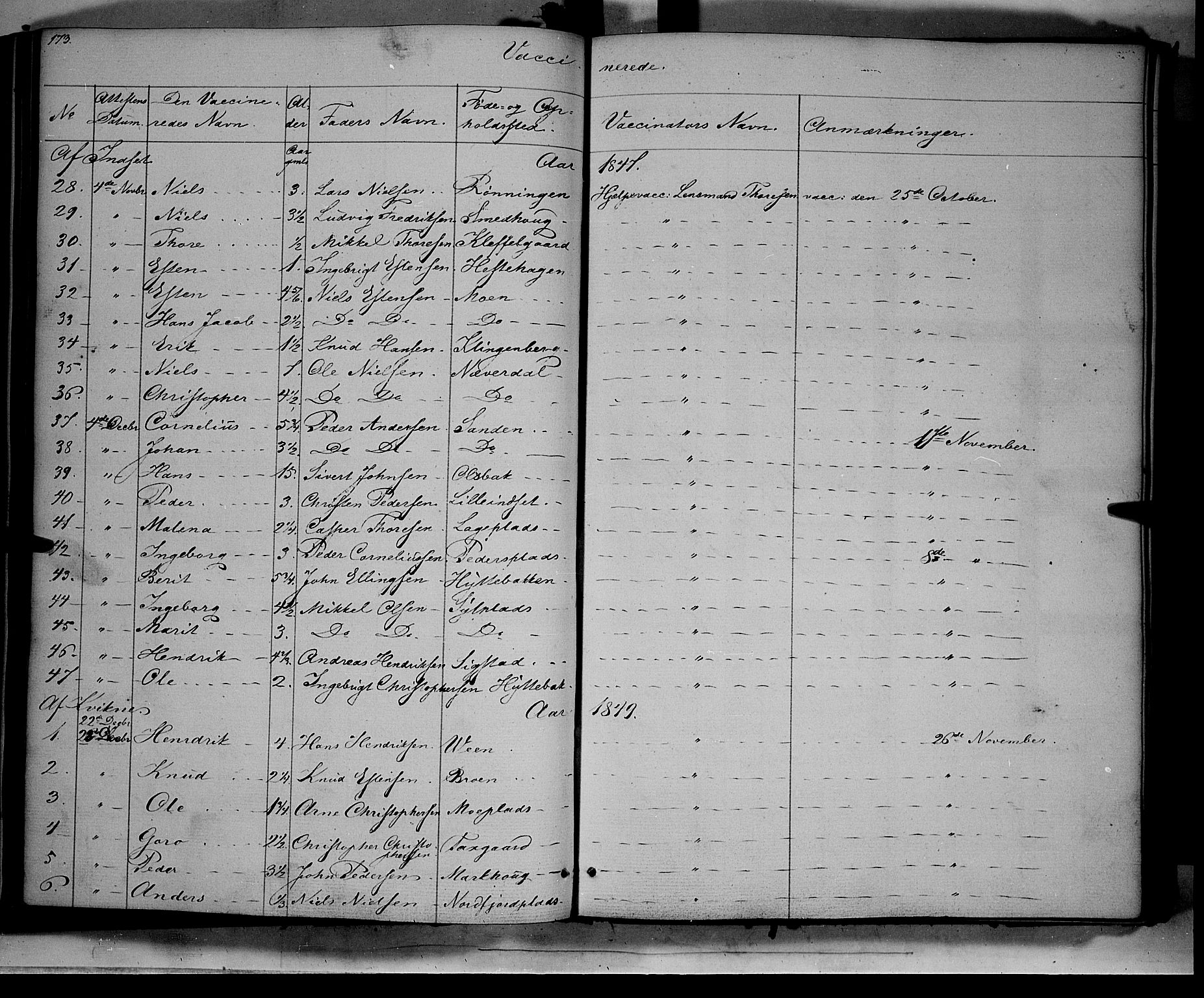 Kvikne prestekontor, AV/SAH-PREST-064/H/Ha/Haa/L0005: Parish register (official) no. 5, 1841-1862, p. 173