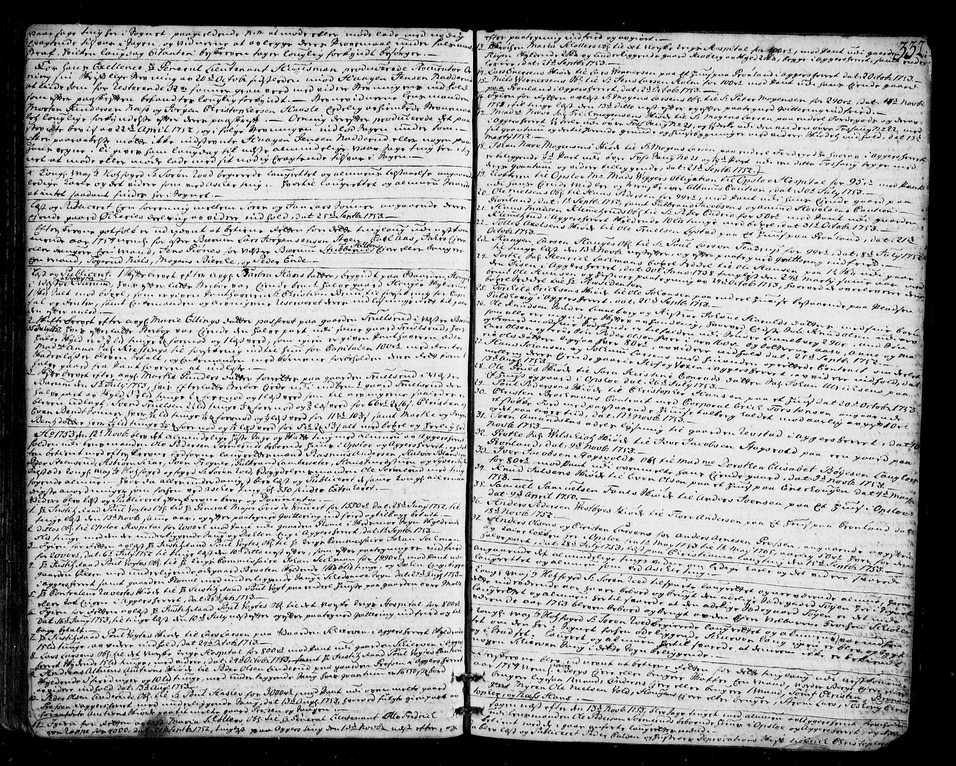 Aker sorenskriveri, SAO/A-10895/F/Fb/L0040: Tingbok, 1748-1753, p. 331b-332a