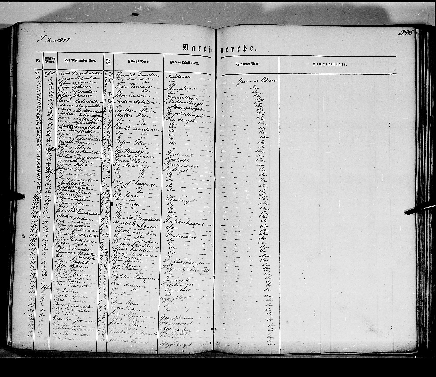 Grue prestekontor, AV/SAH-PREST-036/H/Ha/Haa/L0008: Parish register (official) no. 8, 1847-1858, p. 396