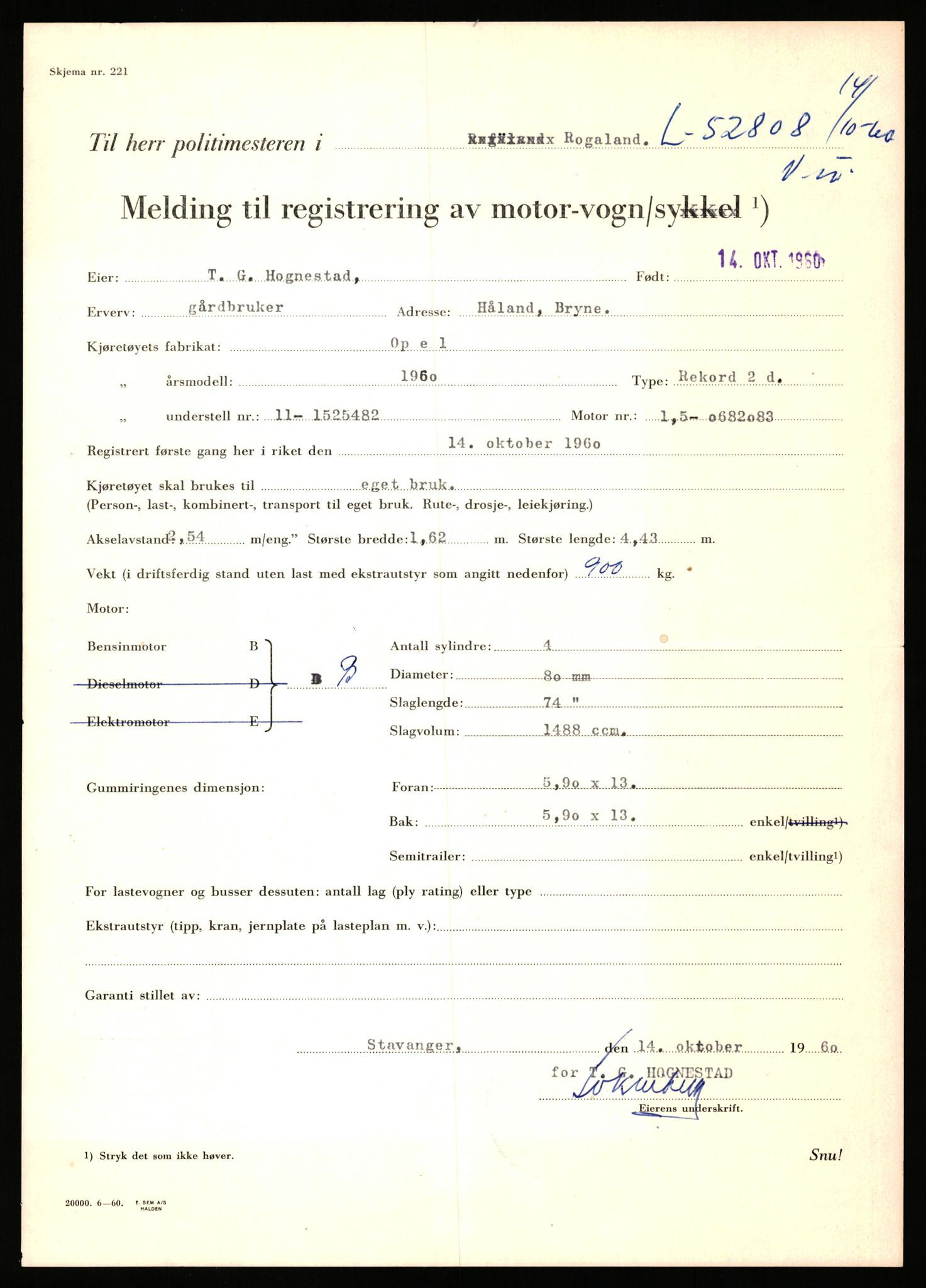 Stavanger trafikkstasjon, AV/SAST-A-101942/0/F/L0052: L-52100 - L-52899, 1930-1971, p. 2013
