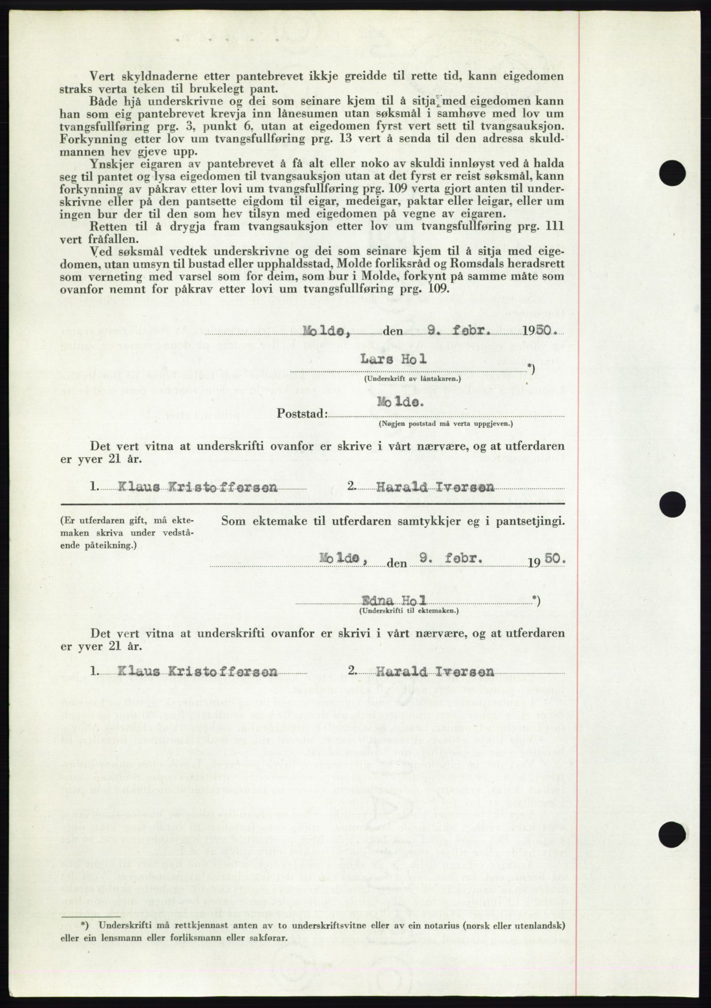 Romsdal sorenskriveri, AV/SAT-A-4149/1/2/2C: Mortgage book no. B5, 1949-1950, Diary no: : 682/1950