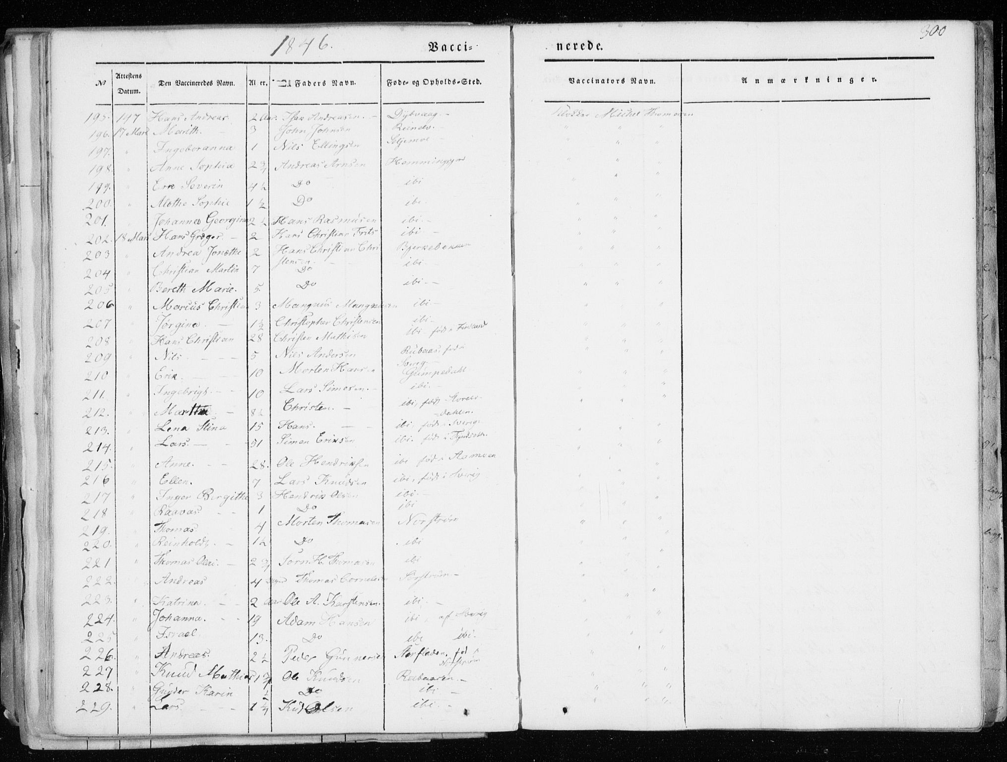 Tranøy sokneprestkontor, AV/SATØ-S-1313/I/Ia/Iaa/L0006kirke: Parish register (official) no. 6, 1844-1855, p. 300