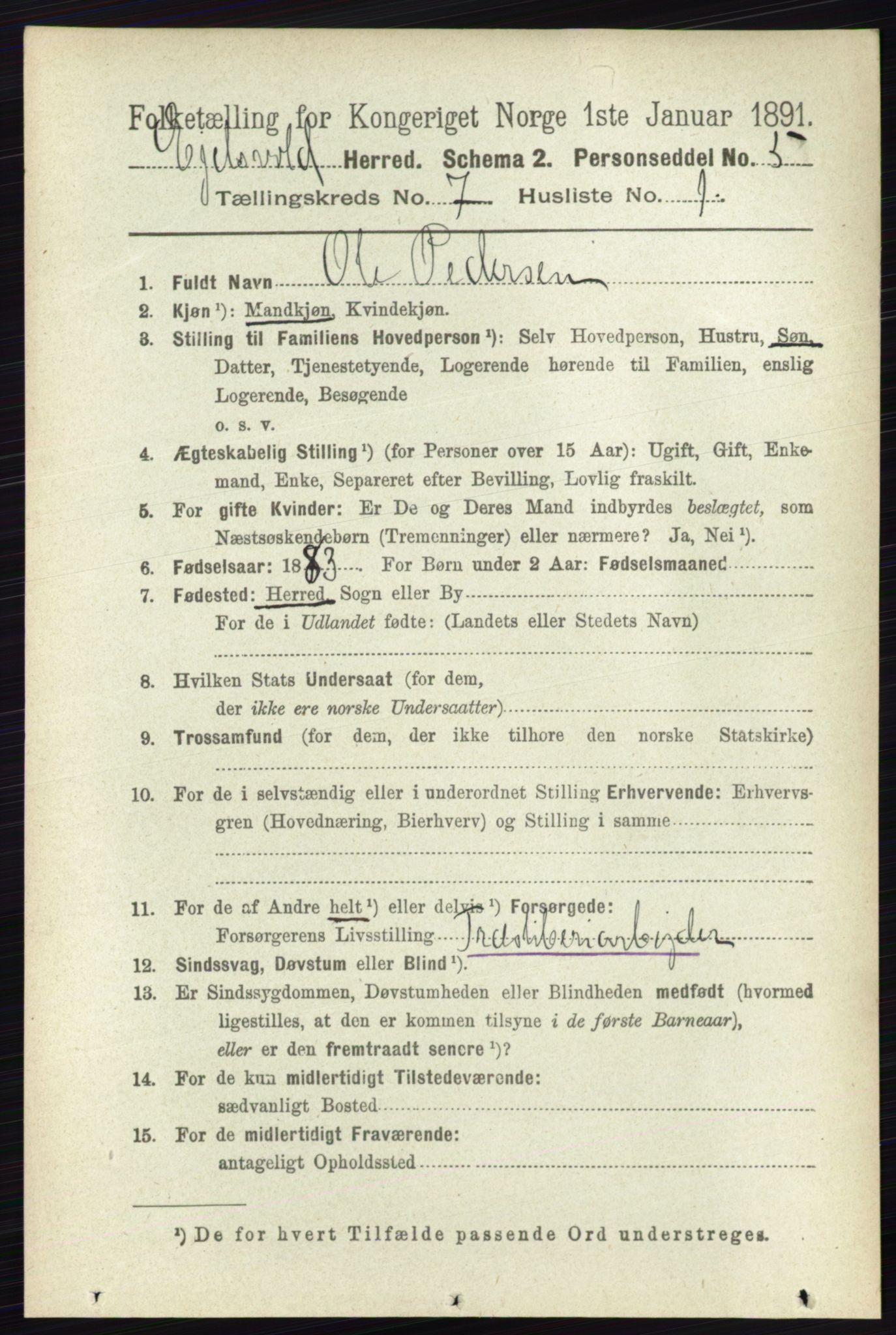 RA, 1891 census for 0237 Eidsvoll, 1891, p. 4602