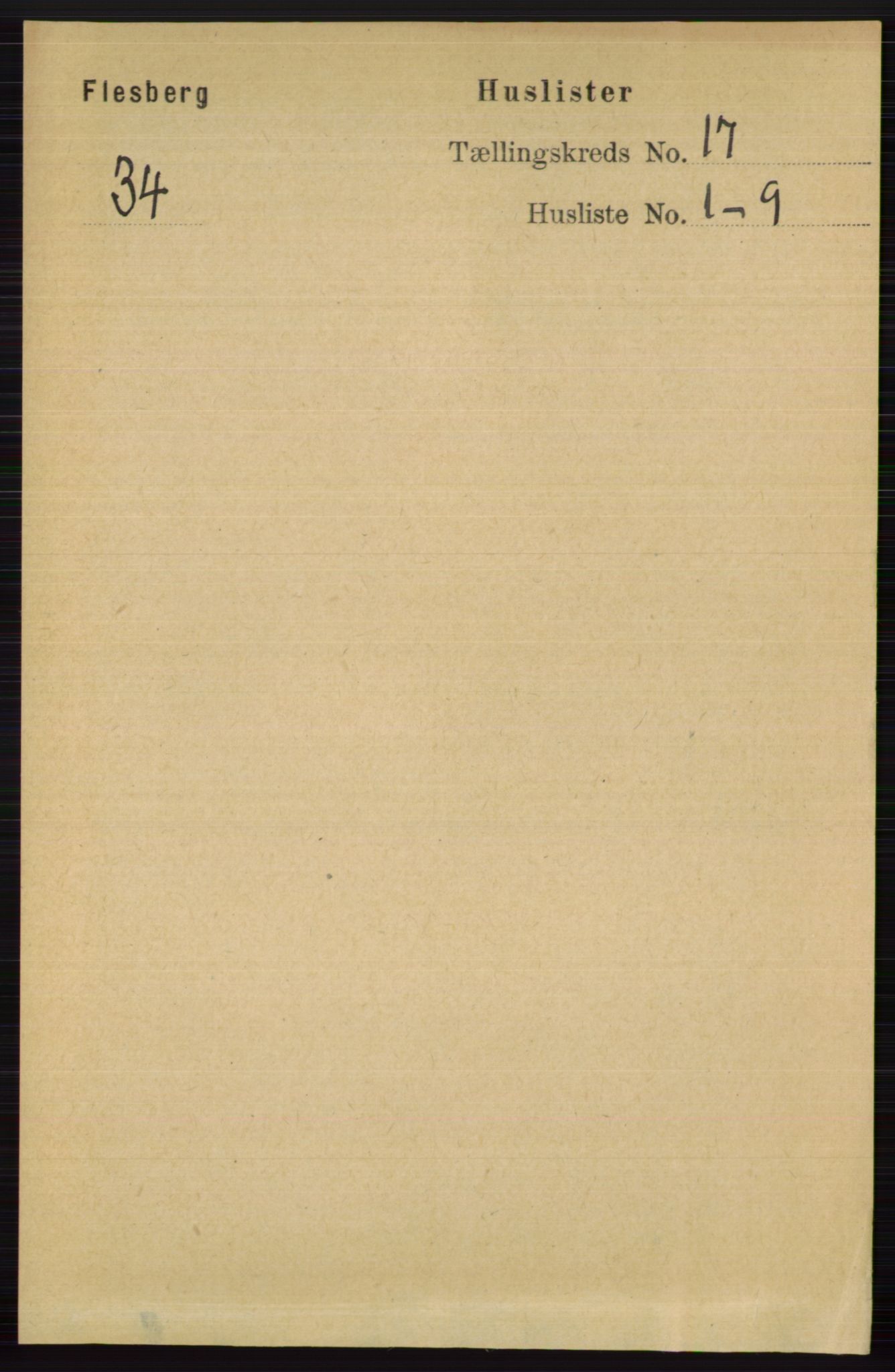 RA, 1891 census for 0631 Flesberg, 1891, p. 2974