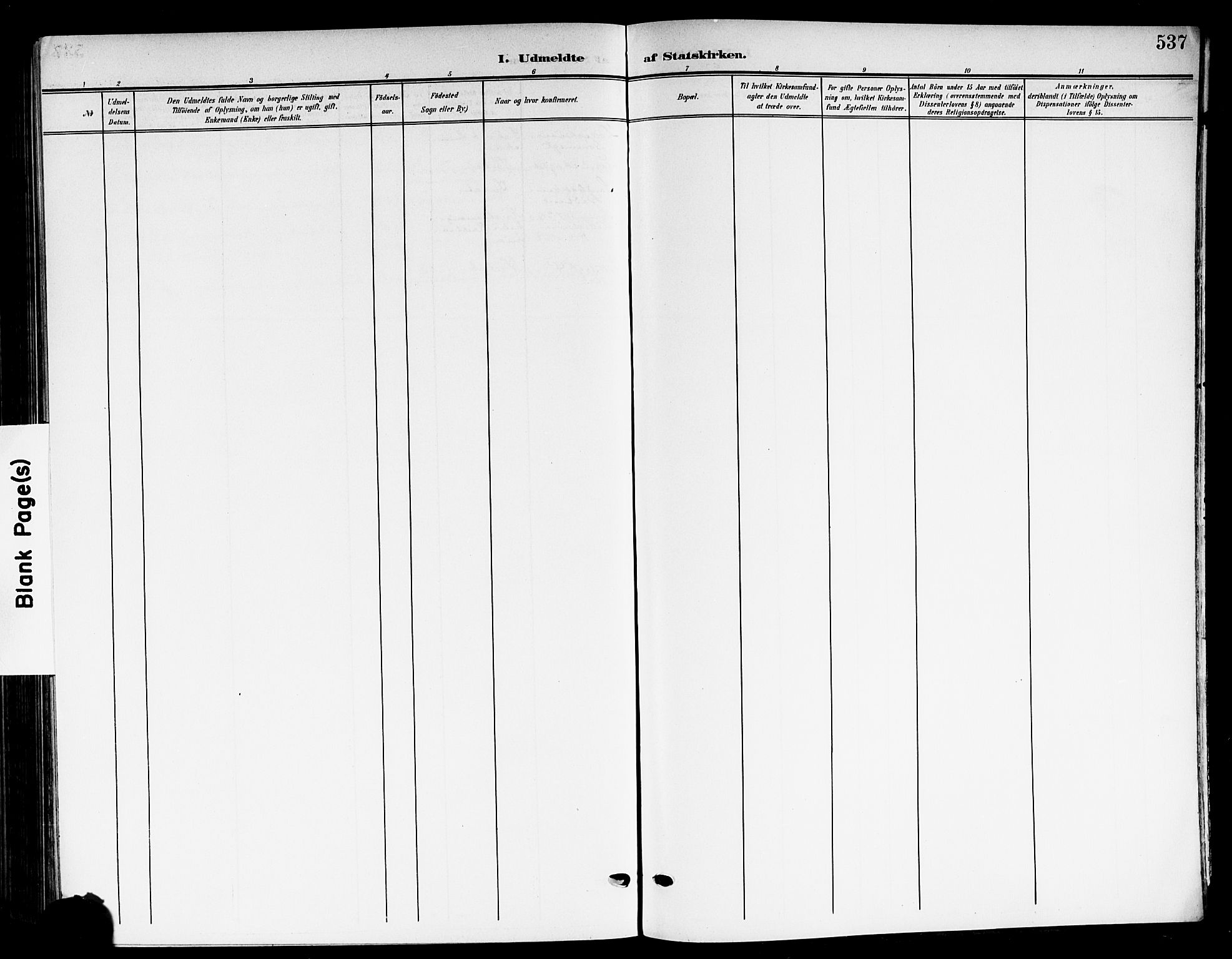 Skedsmo prestekontor Kirkebøker, AV/SAO-A-10033a/G/Ga/L0005b: Parish register (copy) no. I 5B, 1902-1911, p. 537