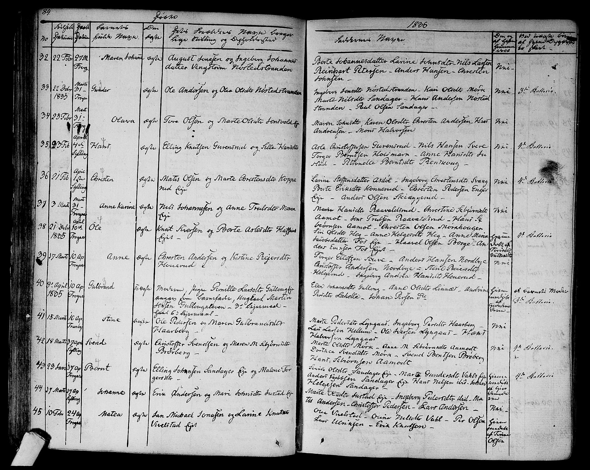 Lier kirkebøker, AV/SAKO-A-230/F/Fa/L0010: Parish register (official) no. I 10, 1827-1843, p. 84