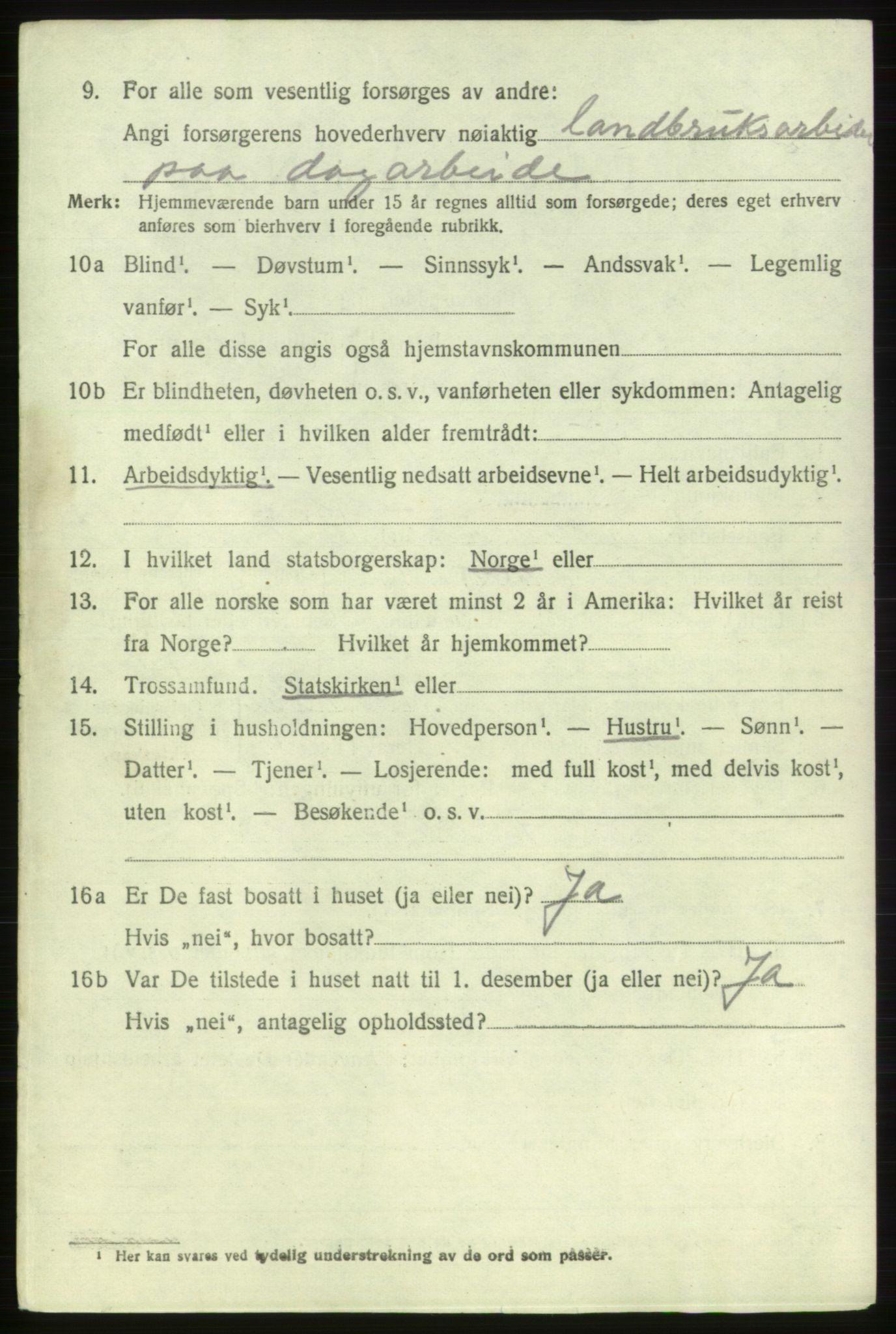 SAB, 1920 census for Etne, 1920, p. 2724