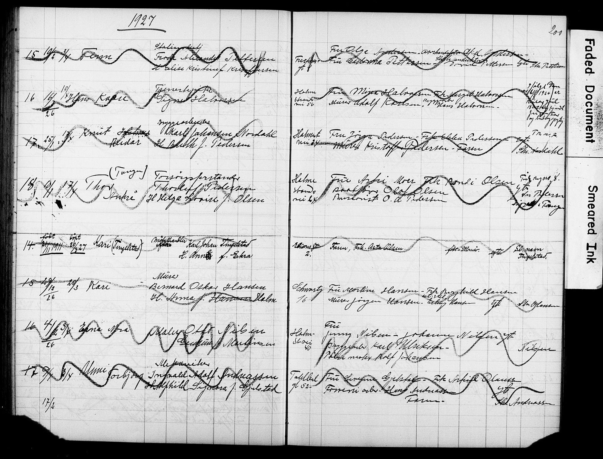 Strømsø kirkebøker, AV/SAKO-A-246/Y/Ya/L0007: Parish register draft no. I 7, 1915-1932, p. 200