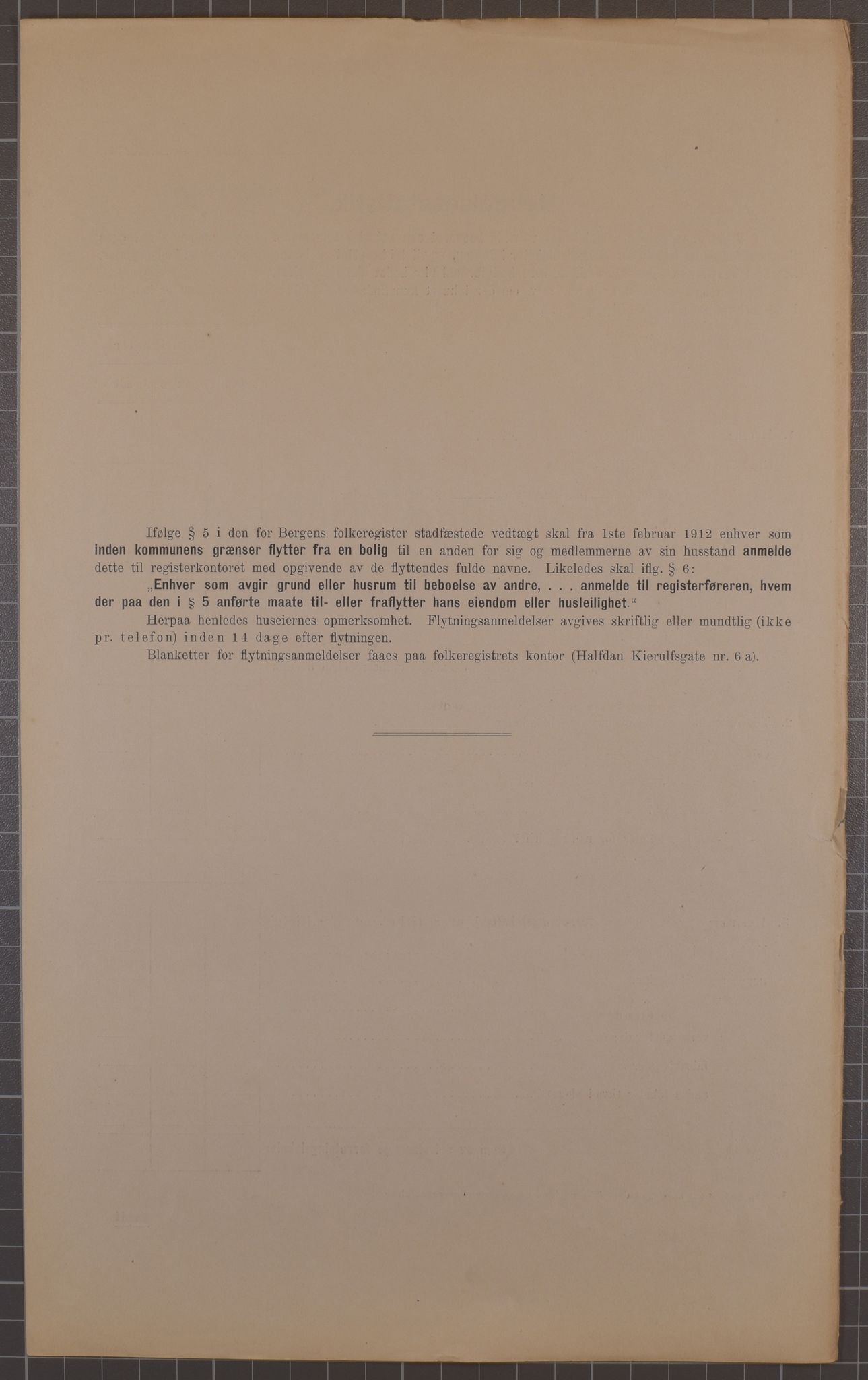 SAB, Municipal Census 1912 for Bergen, 1912, p. 186