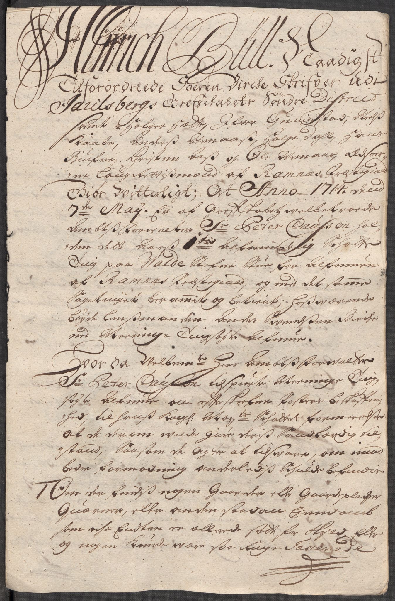 Rentekammeret inntil 1814, Reviderte regnskaper, Fogderegnskap, AV/RA-EA-4092/R32/L1879: Fogderegnskap Jarlsberg grevskap, 1714-1715, p. 145