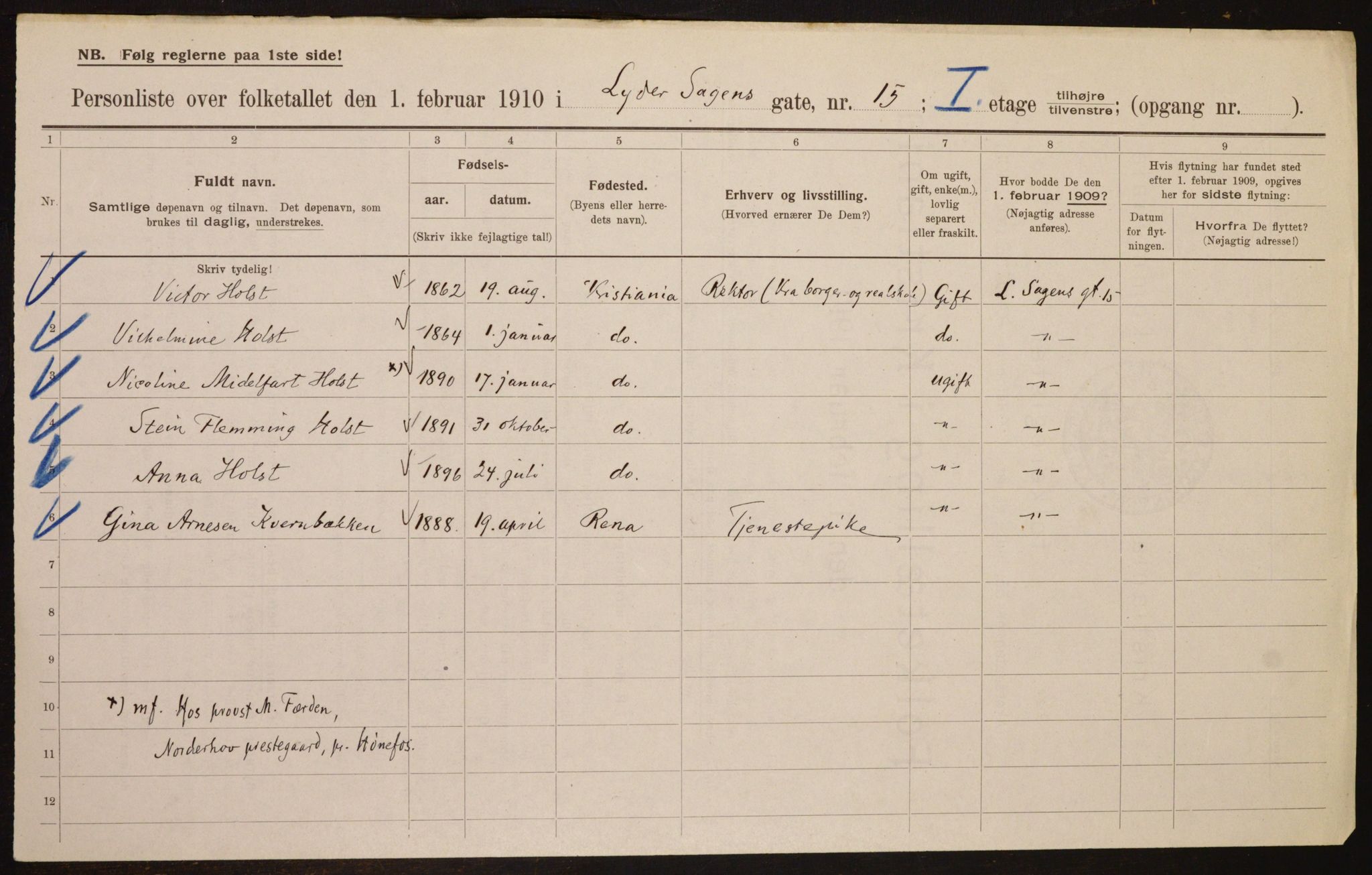 OBA, Municipal Census 1910 for Kristiania, 1910, p. 56481