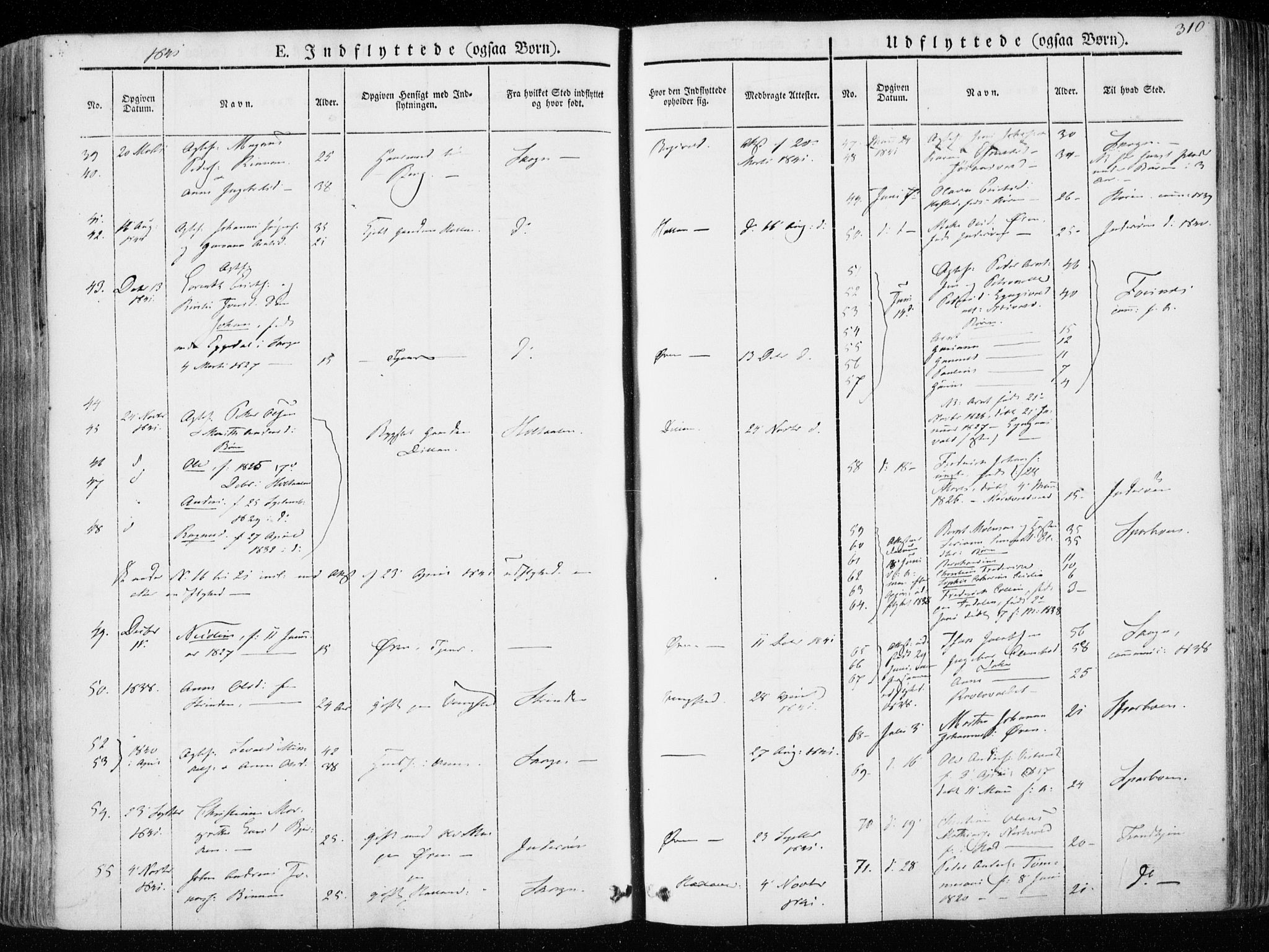 Ministerialprotokoller, klokkerbøker og fødselsregistre - Nord-Trøndelag, SAT/A-1458/723/L0239: Parish register (official) no. 723A08, 1841-1851, p. 310