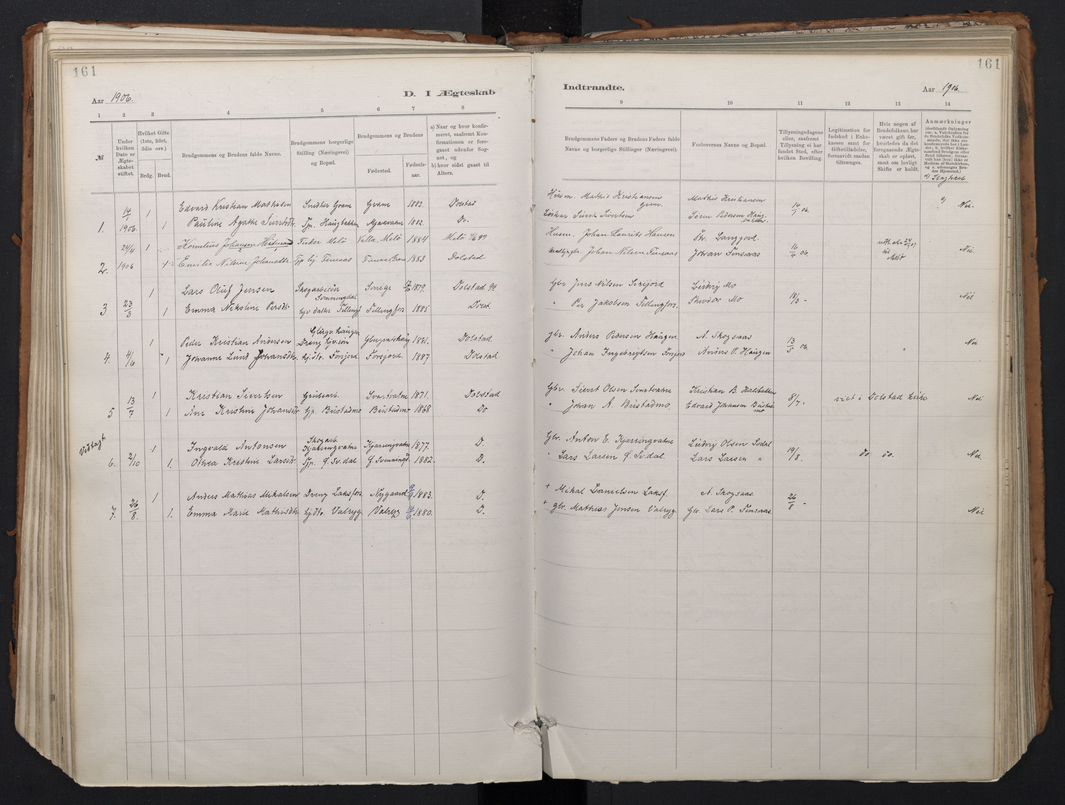 Ministerialprotokoller, klokkerbøker og fødselsregistre - Nordland, SAT/A-1459/824/L0338: Parish register (official) no. 824A01, 1880-1915, p. 161