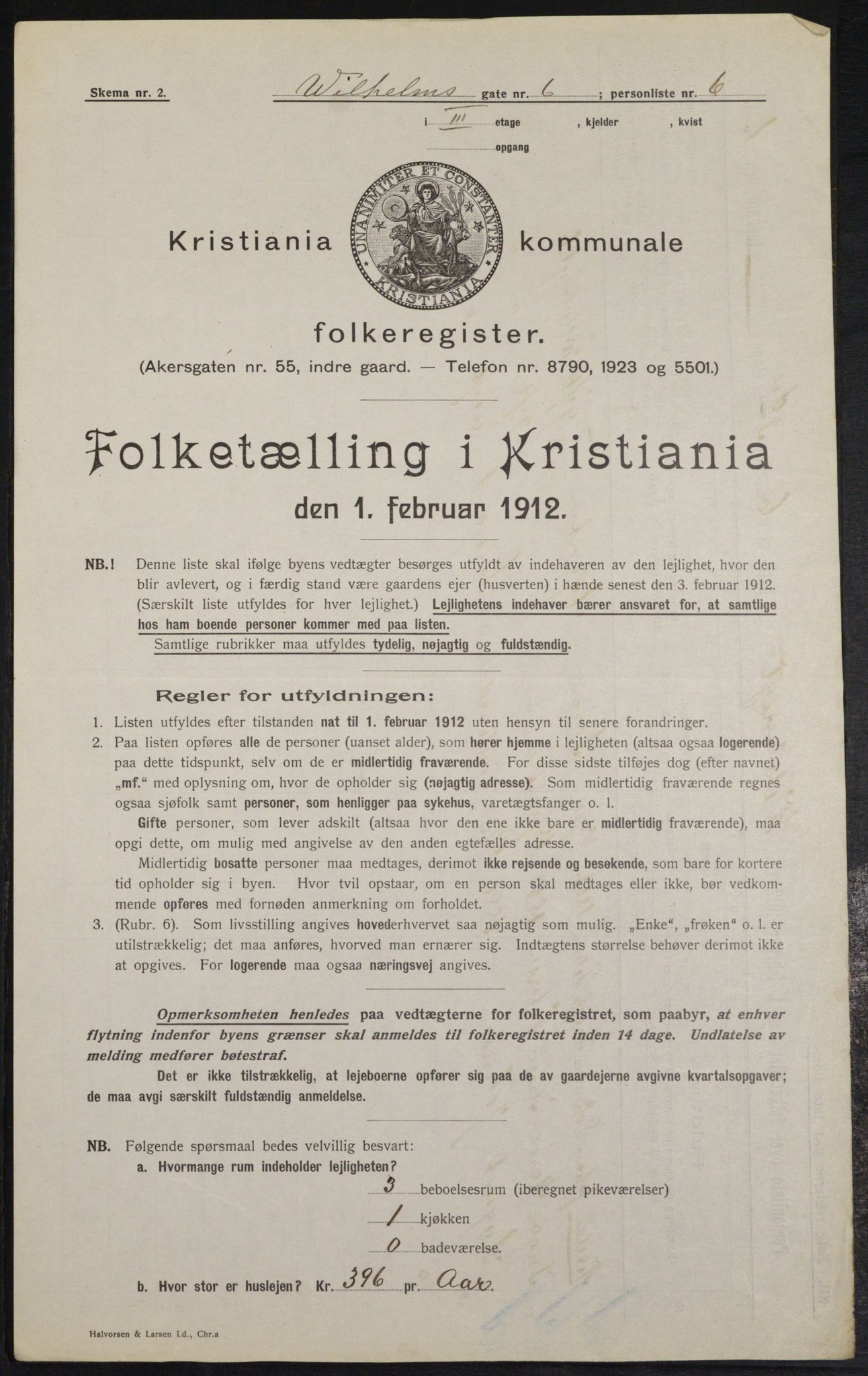 OBA, Municipal Census 1912 for Kristiania, 1912, p. 128224