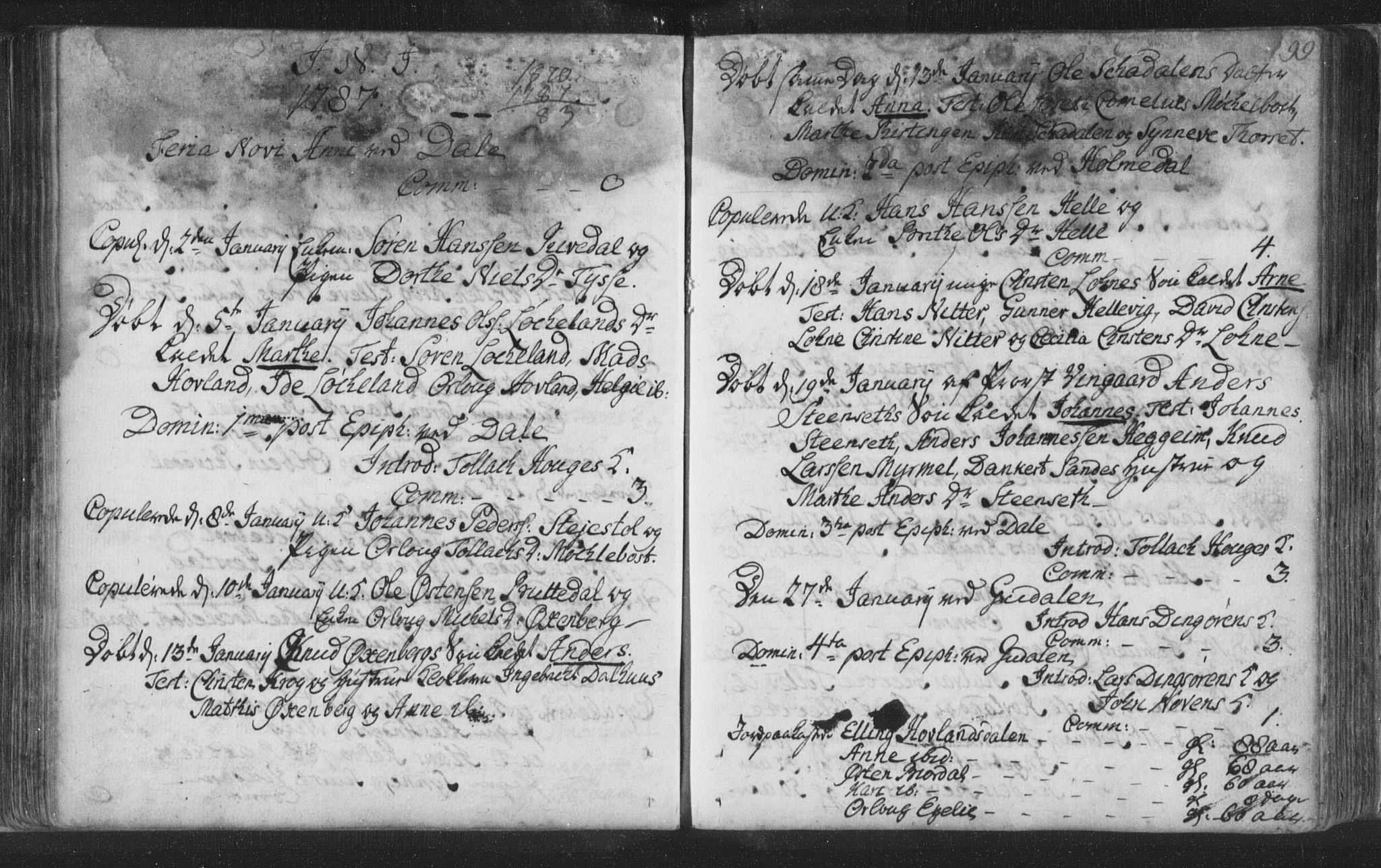 Fjaler sokneprestembete, SAB/A-79801/H/Haa/Haaa/L0002: Parish register (official) no. A 2, 1779-1798, p. 99