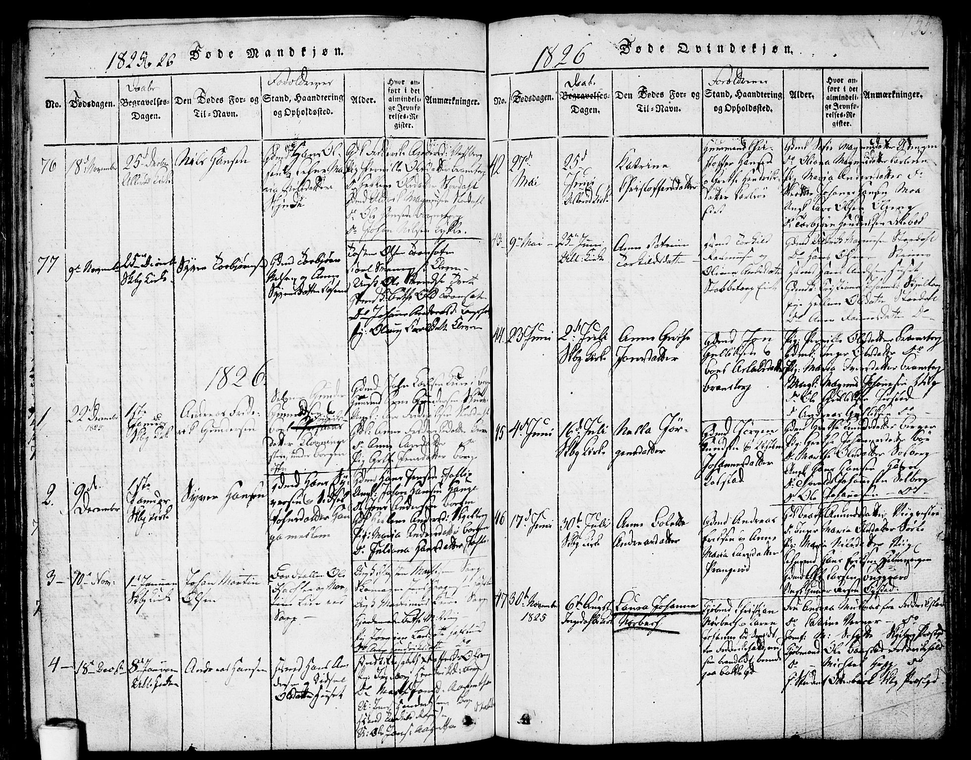 Skjeberg prestekontor Kirkebøker, SAO/A-10923/F/Fa/L0004: Parish register (official) no. I 4, 1815-1830, p. 155