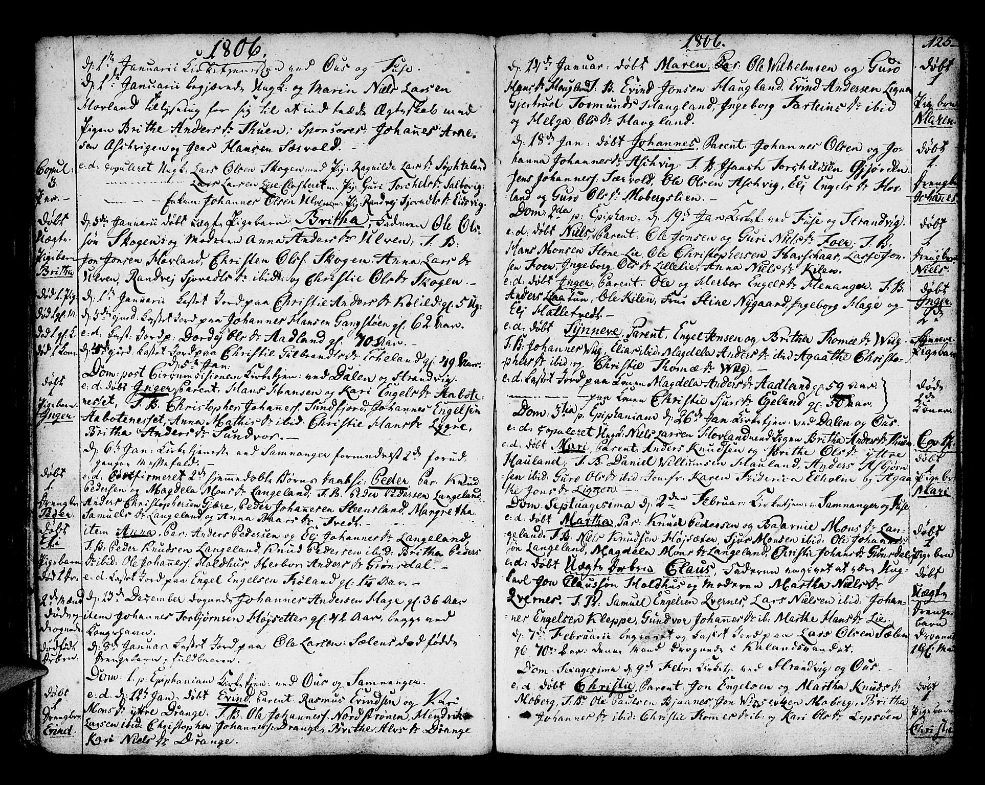 Os sokneprestembete, AV/SAB-A-99929: Parish register (official) no. A 11, 1789-1815, p. 125