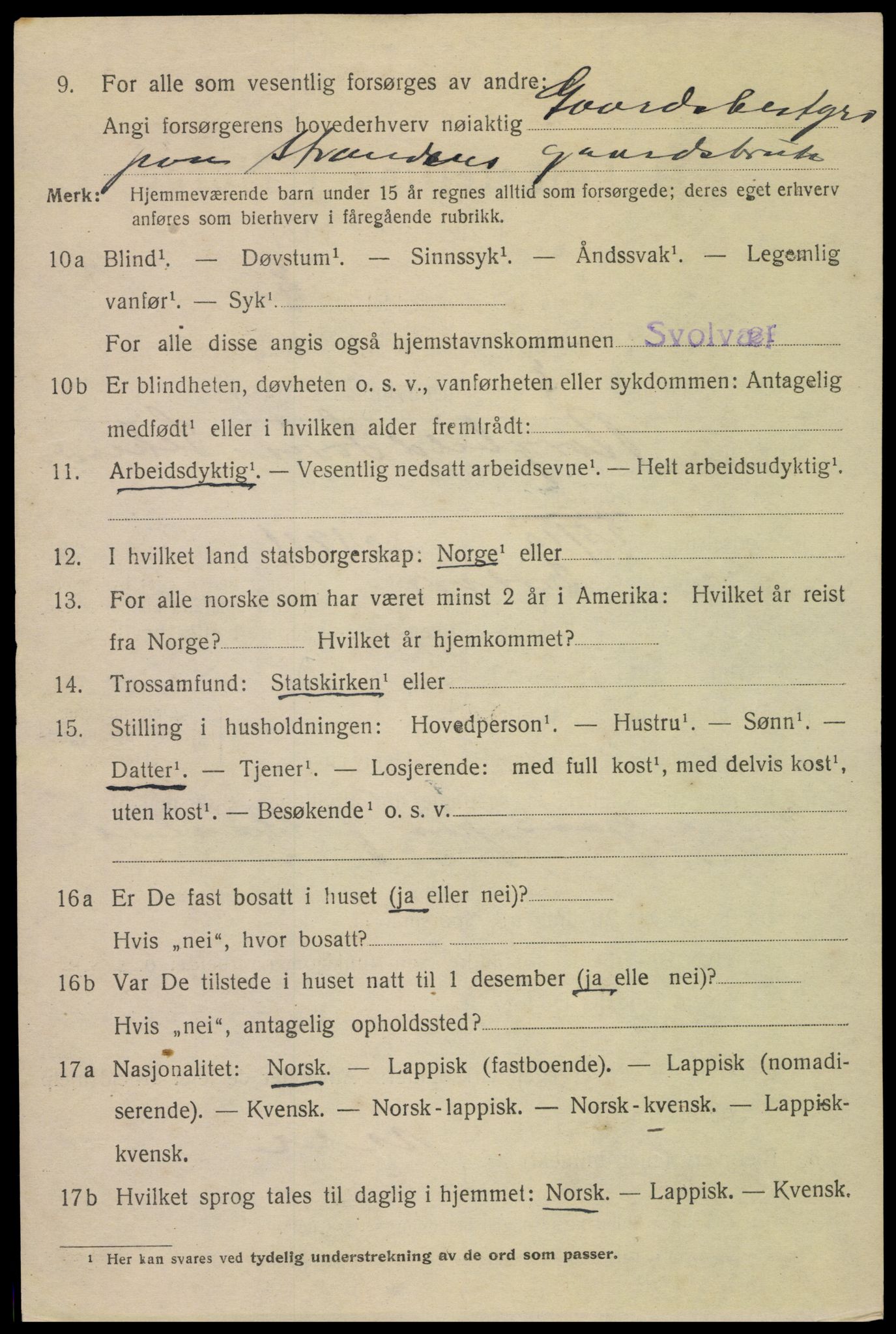 SAT, 1920 census for Svolvær, 1920, p. 1757