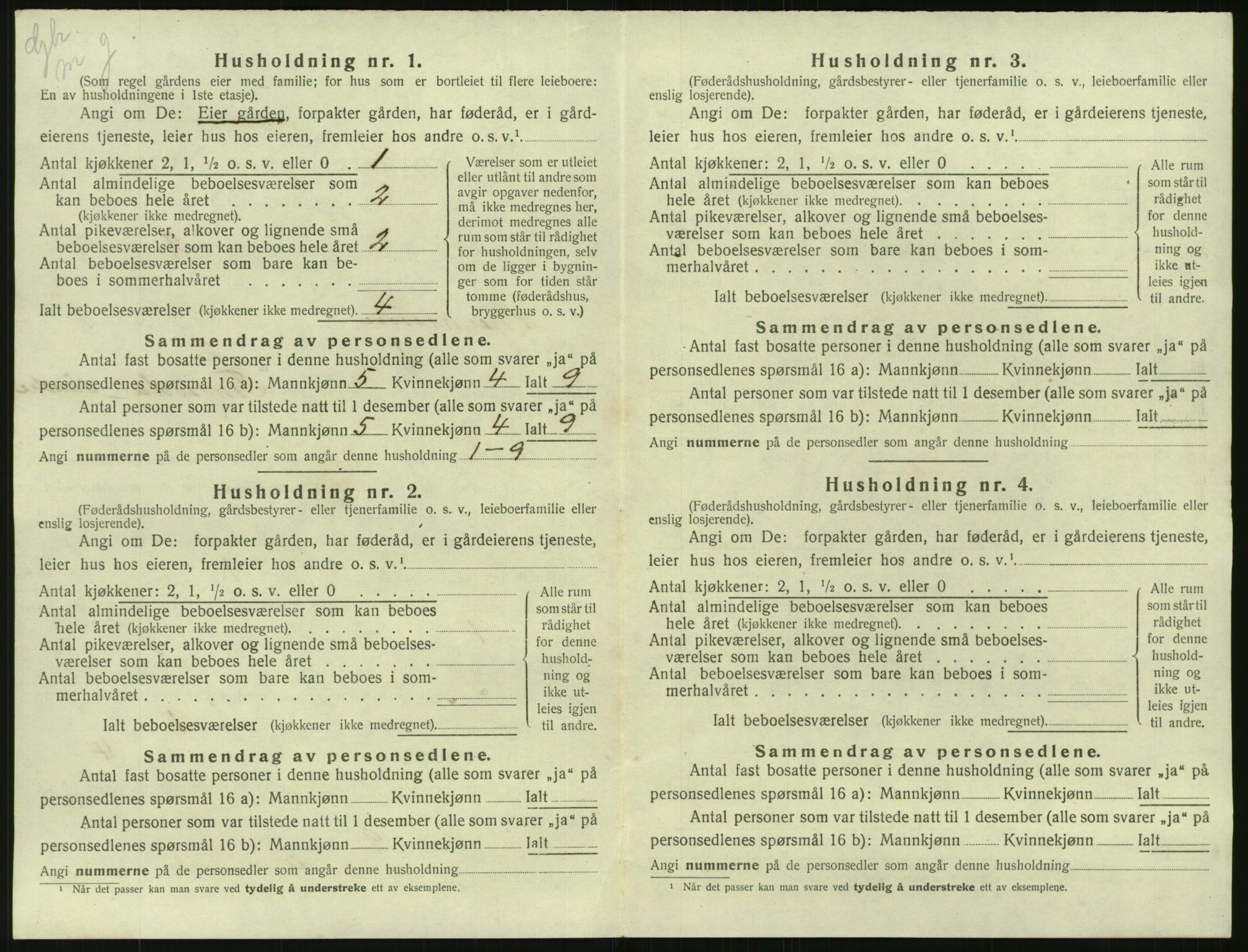 SAST, 1920 census for Bjerkreim, 1920, p. 47