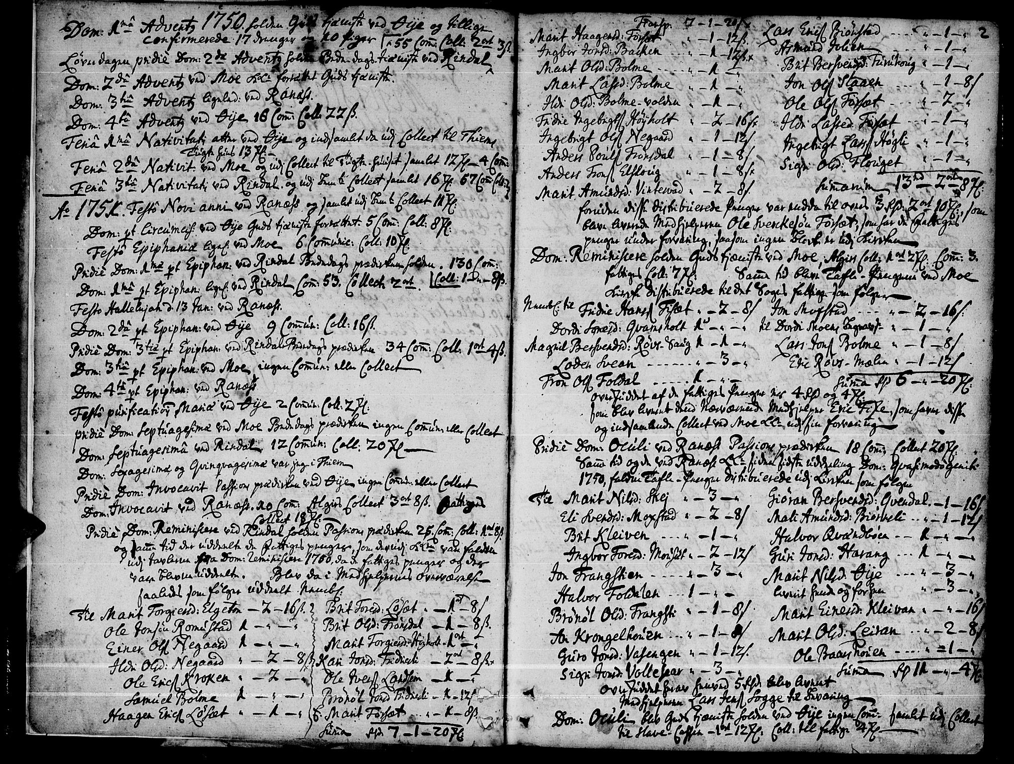 Ministerialprotokoller, klokkerbøker og fødselsregistre - Møre og Romsdal, SAT/A-1454/595/L1039: Parish register (official) no. 595A01, 1750-1796, p. 2