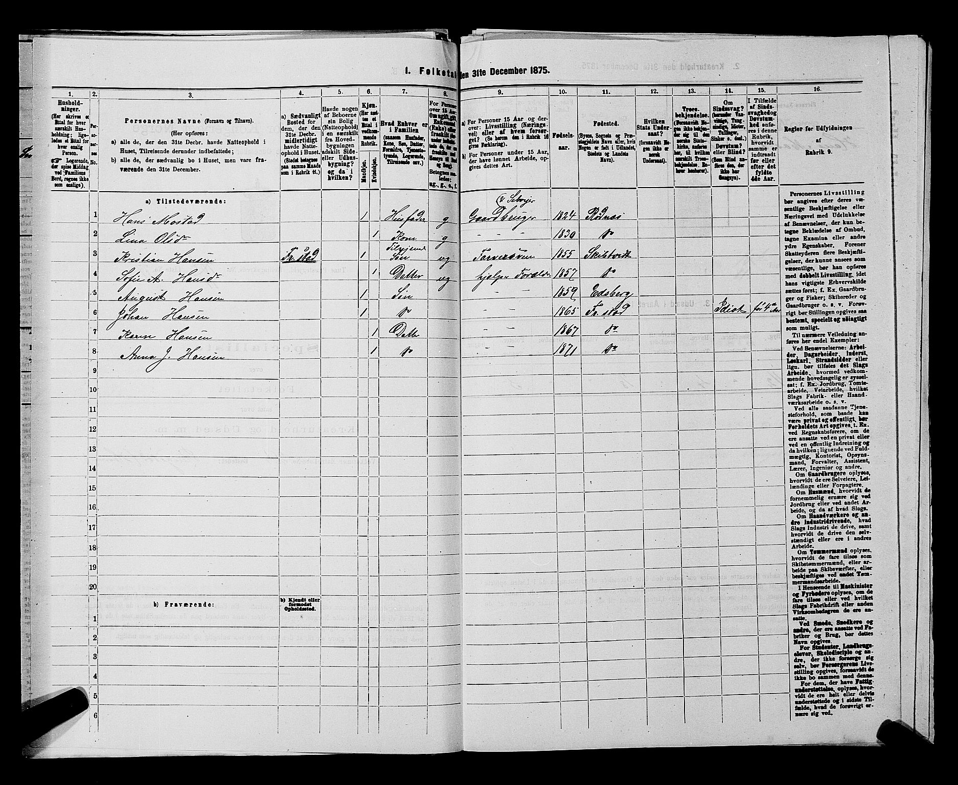 RA, 1875 census for 0130P Tune, 1875, p. 1841