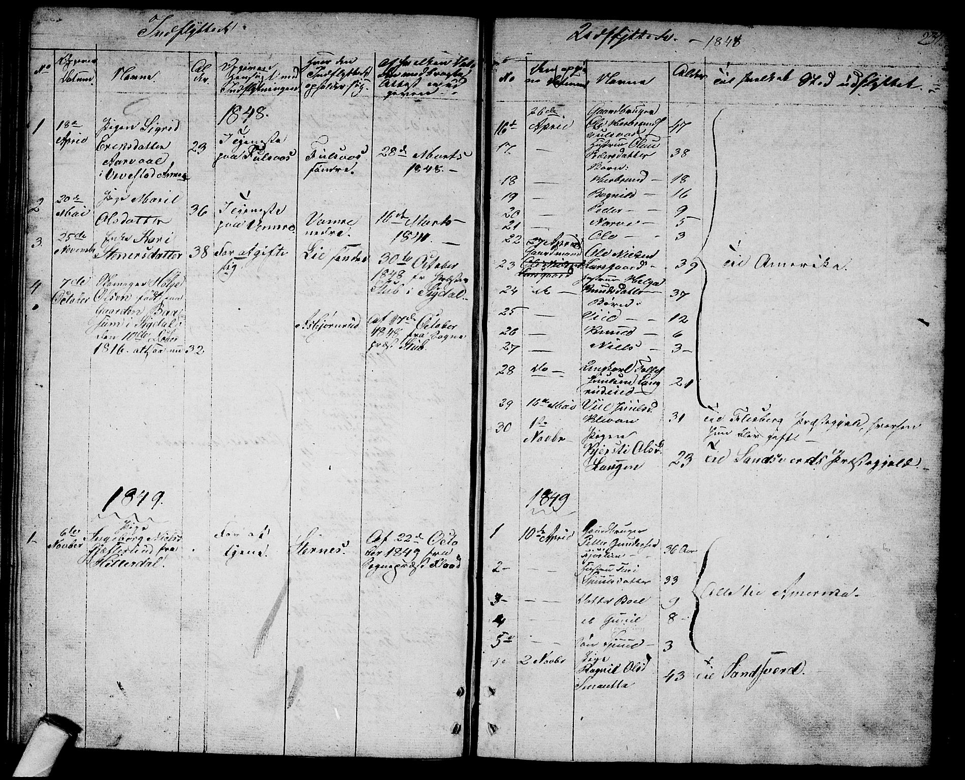 Rollag kirkebøker, SAKO/A-240/G/Ga/L0002: Parish register (copy) no. I 2, 1831-1856, p. 237