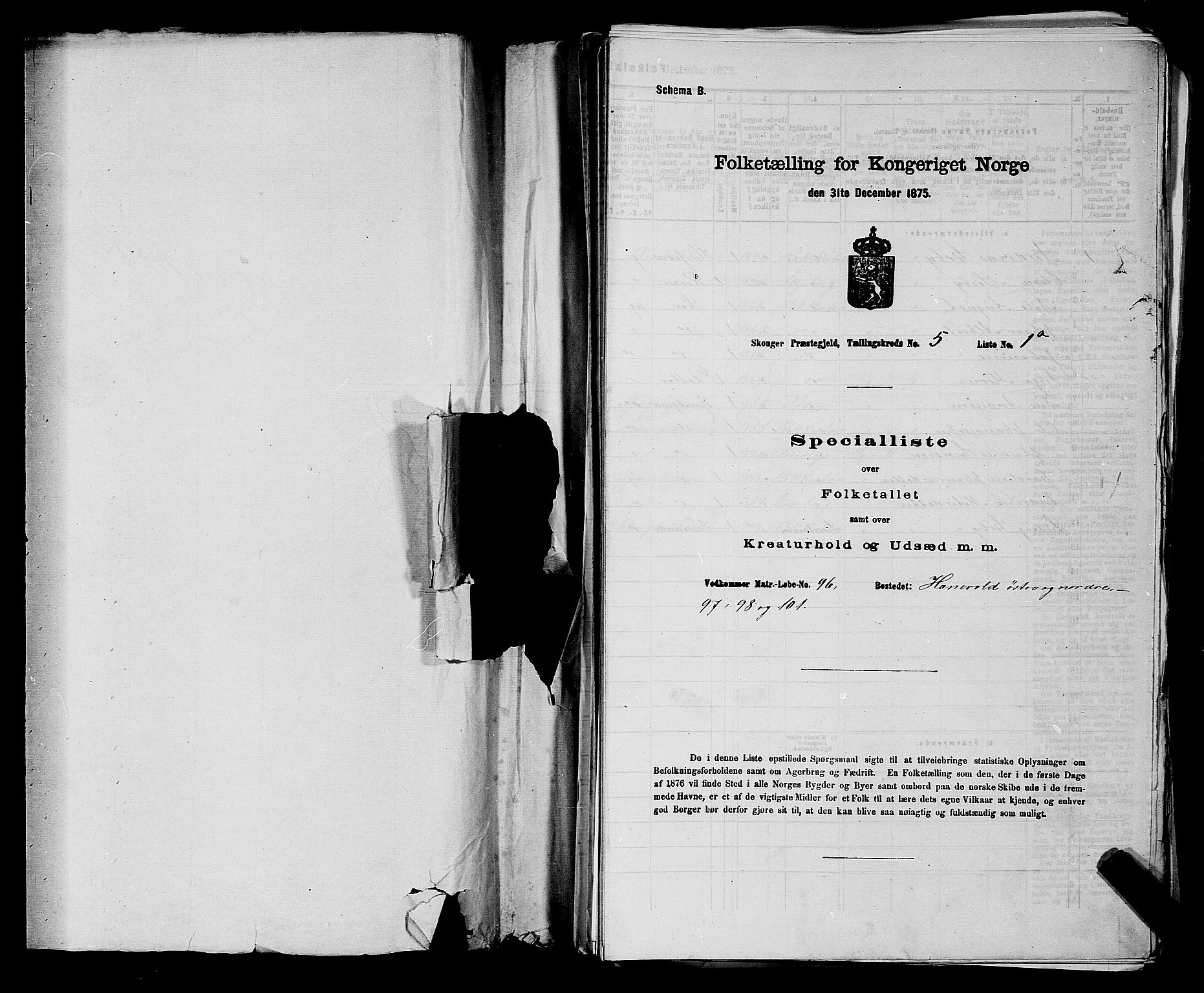 SAKO, 1875 census for 0712P Skoger, 1875, p. 613