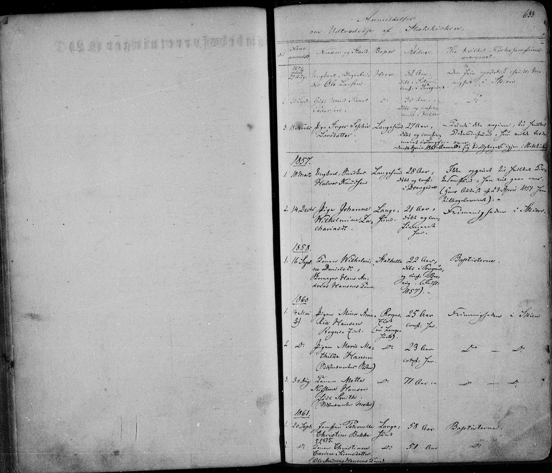 Bamble kirkebøker, SAKO/A-253/F/Fa/L0005: Parish register (official) no. I 5, 1854-1869, p. 633