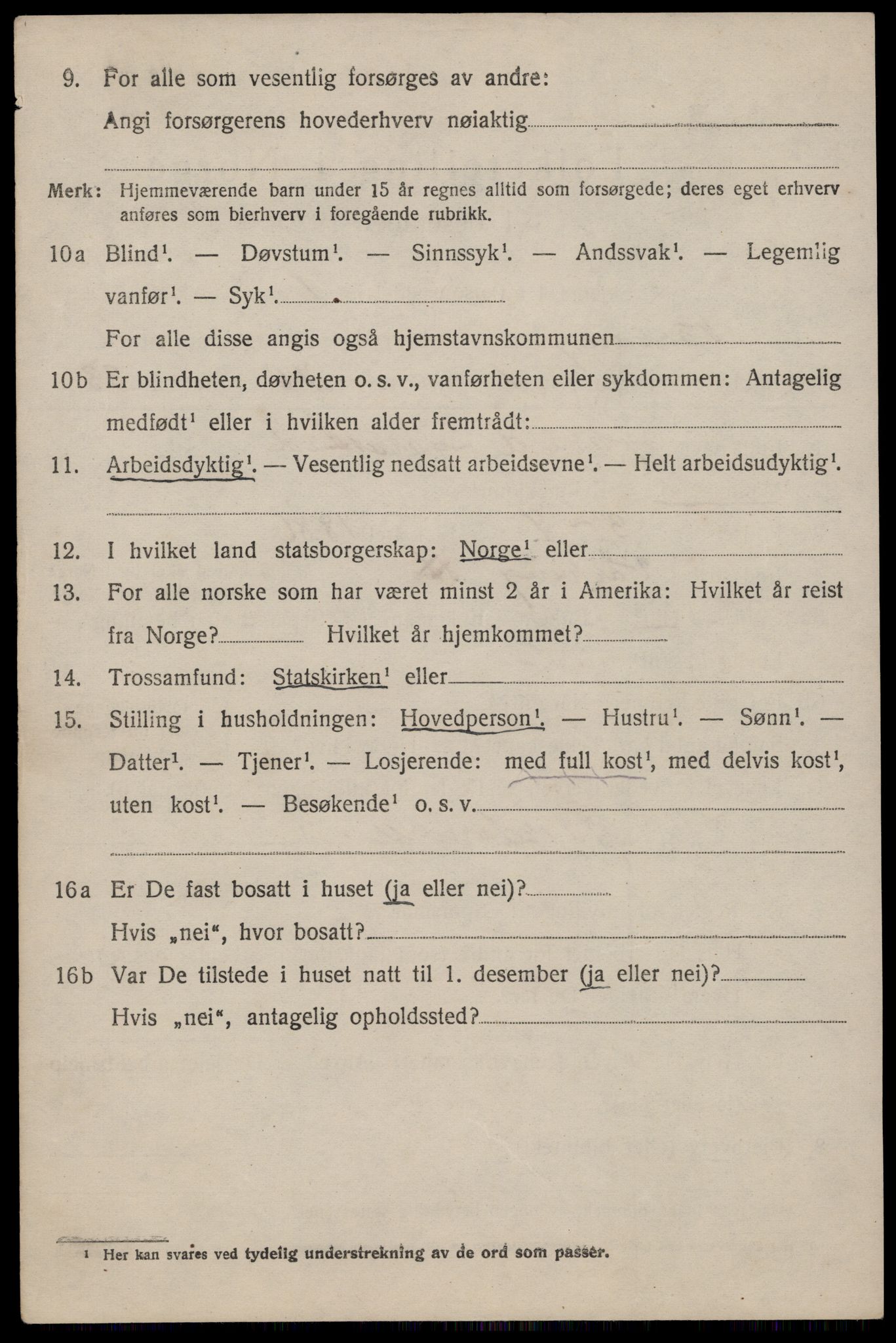 SAST, 1920 census for Varhaug, 1920, p. 3616