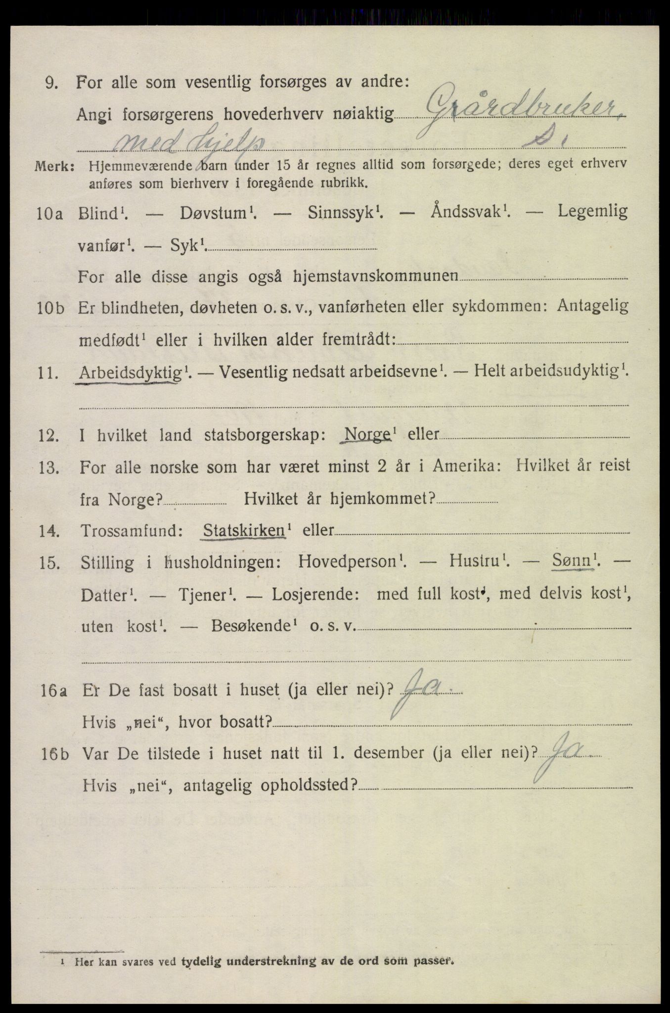 SAK, 1920 census for Landvik, 1920, p. 3669