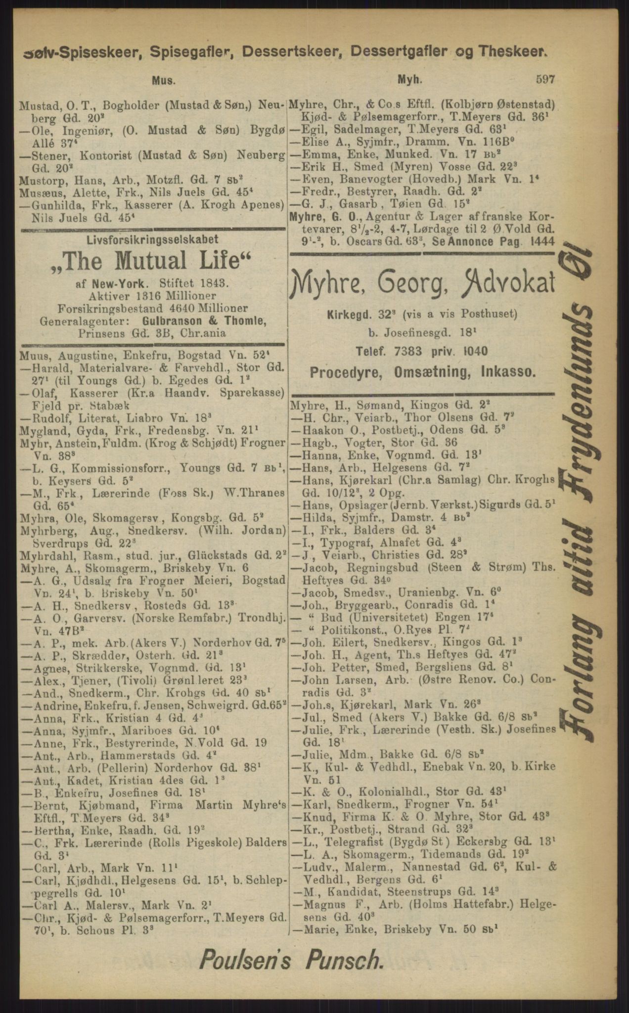 Kristiania/Oslo adressebok, PUBL/-, 1903, p. 597