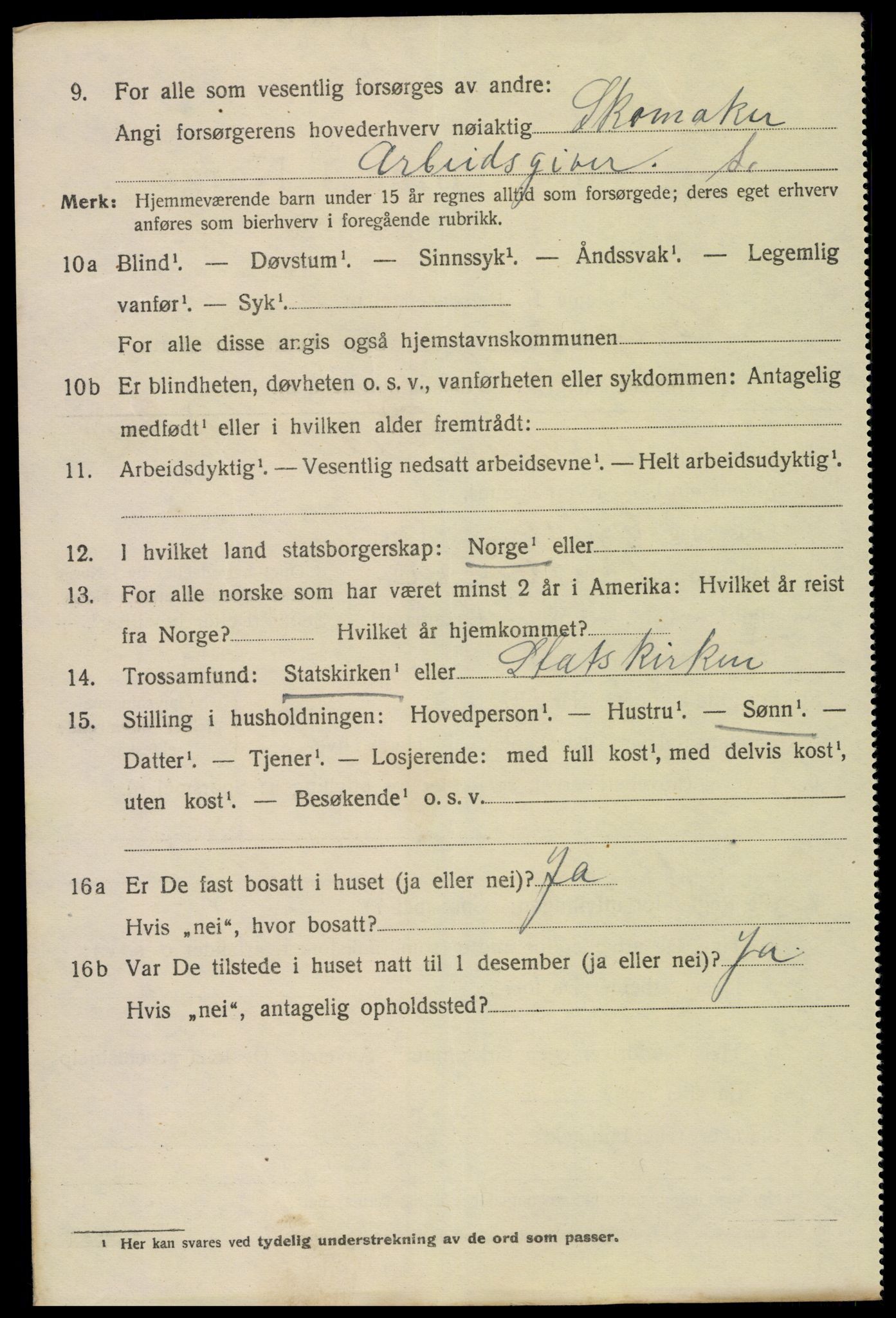 SAH, 1920 census for Kongsvinger, 1920, p. 3324