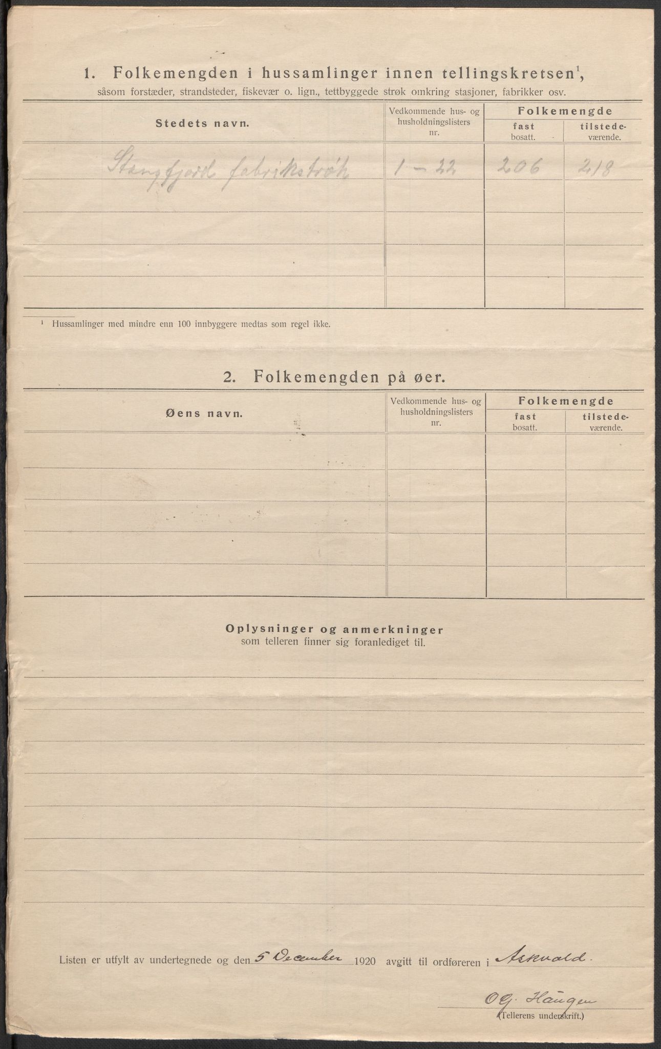 SAB, 1920 census for Askvoll, 1920, p. 10