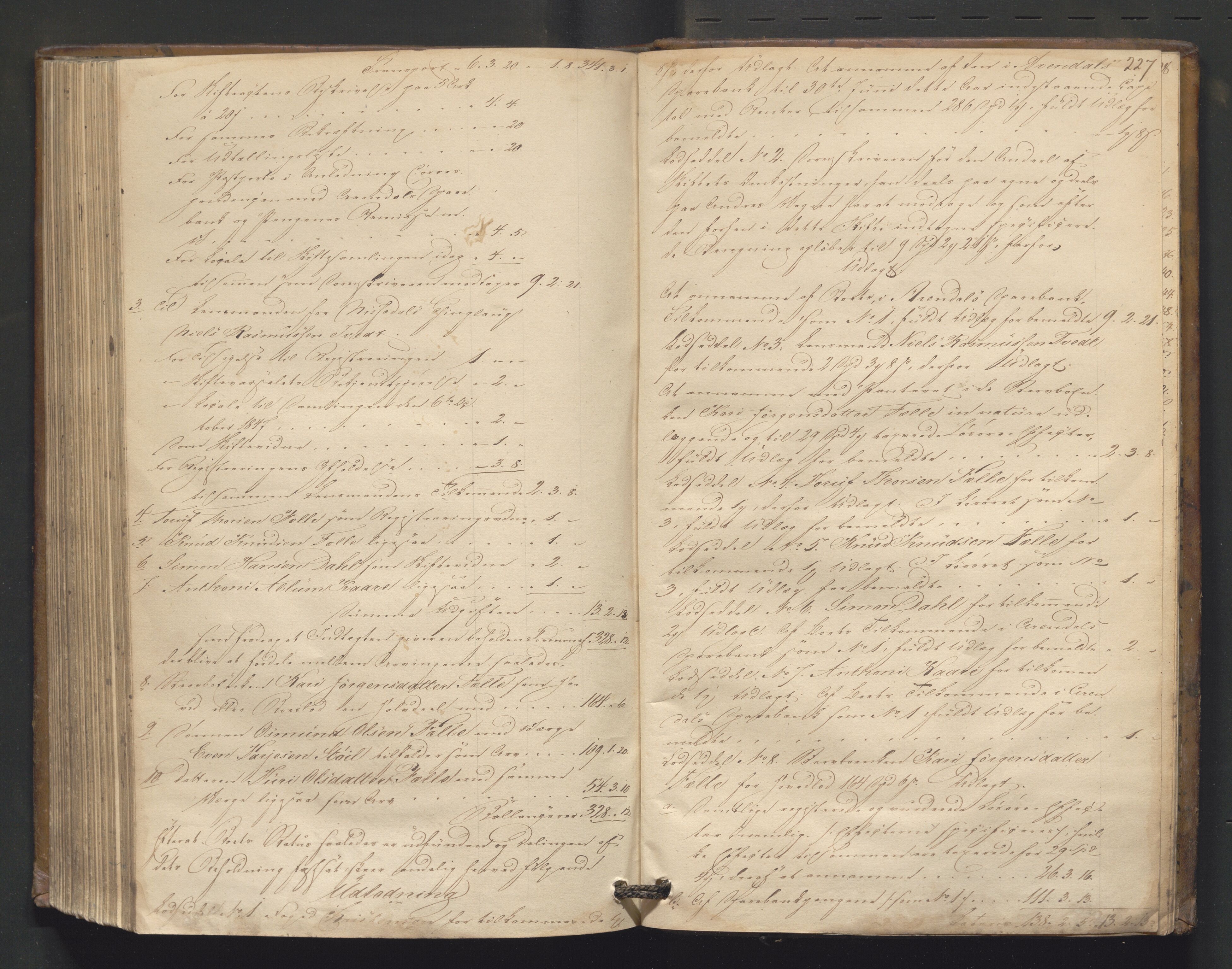 Vest-Telemark sorenskriveri, AV/SAKO-A-134/H/Ha/Hac/L0002: Skifteutlodningsprotokoll, 1844-1847, p. 226b-227a