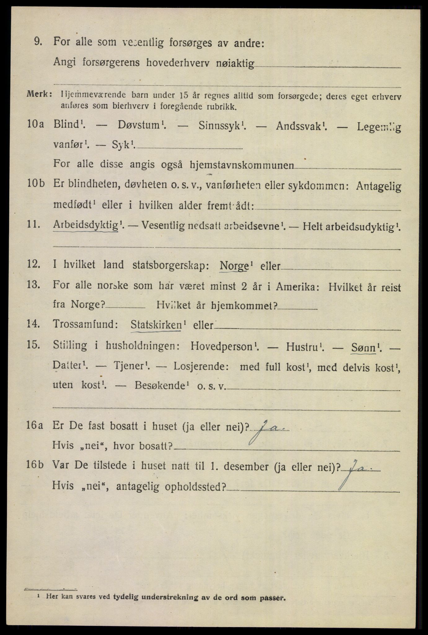 SAKO, 1920 census for Hole, 1920, p. 3374