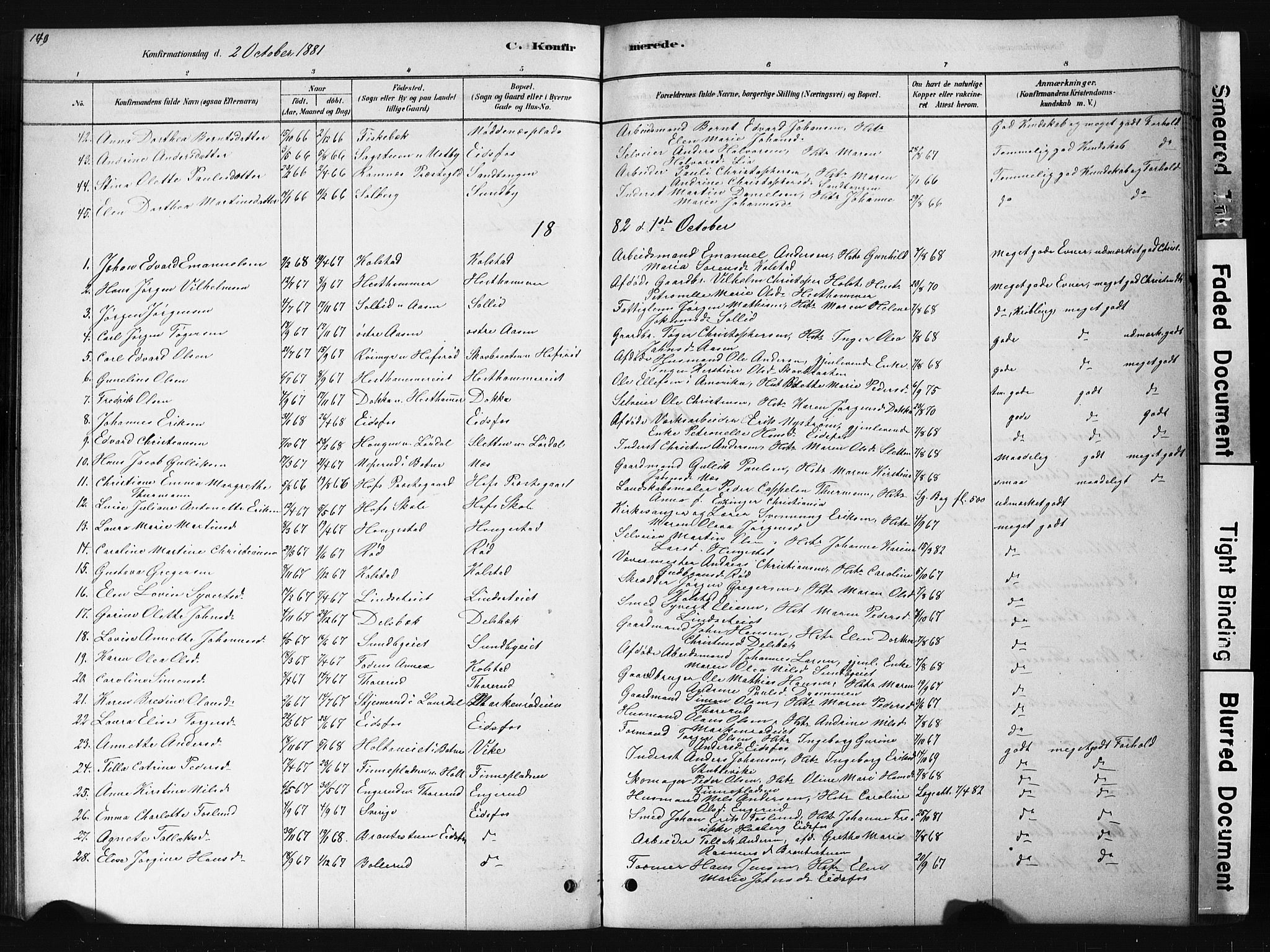 Hof kirkebøker, AV/SAKO-A-64/G/Ga/L0004: Parish register (copy) no. I 4, 1878-1930, p. 140