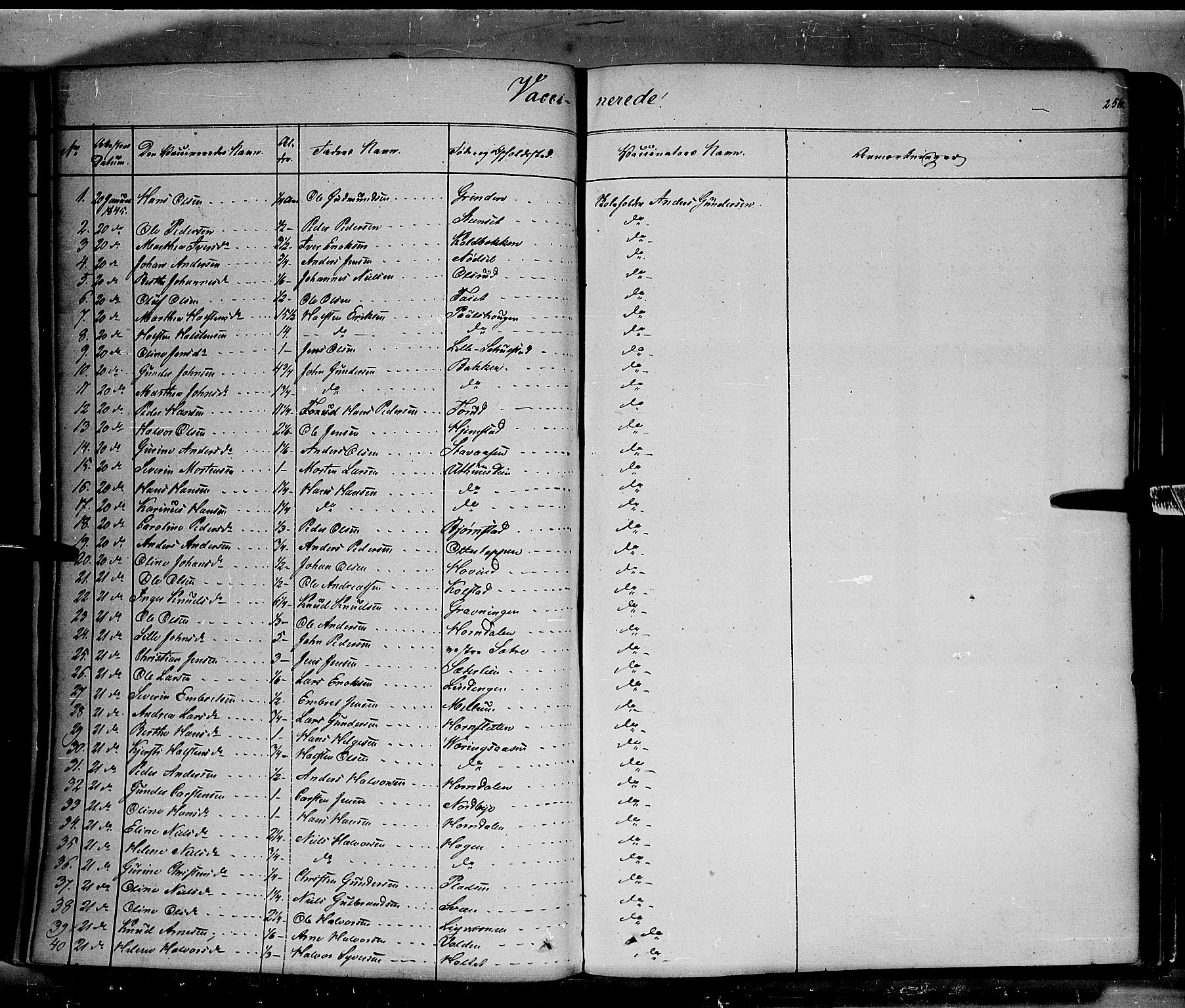 Elverum prestekontor, SAH/PREST-044/H/Ha/Haa/L0009: Parish register (official) no. 9, 1843-1856, p. 256
